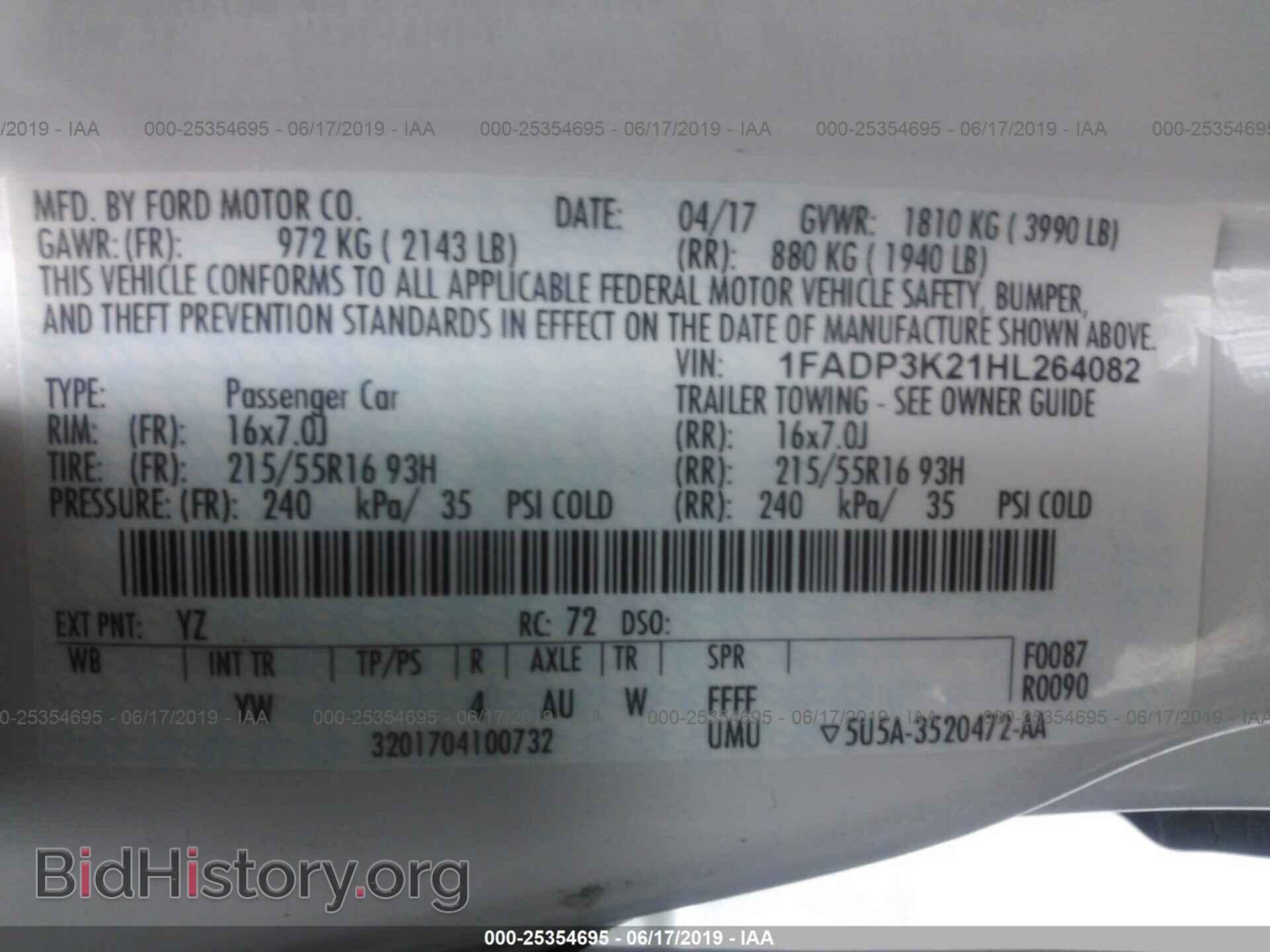 2017 FORD FOCUS - VIN: 1FADP3K21HL264082 - Photo 9