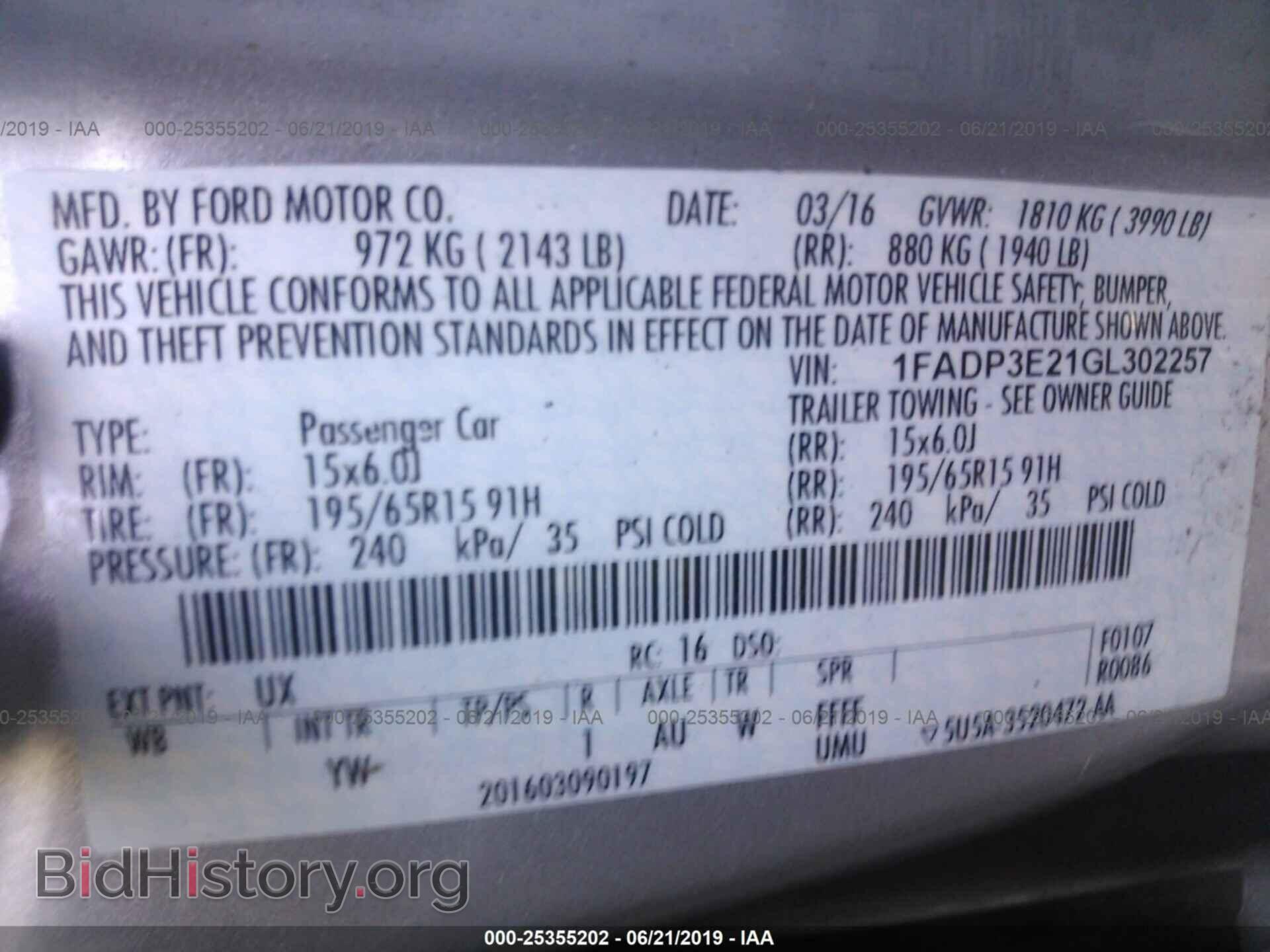 2016 FORD FOCUS - VIN: 1FADP3E21GL302257 - Photo 9