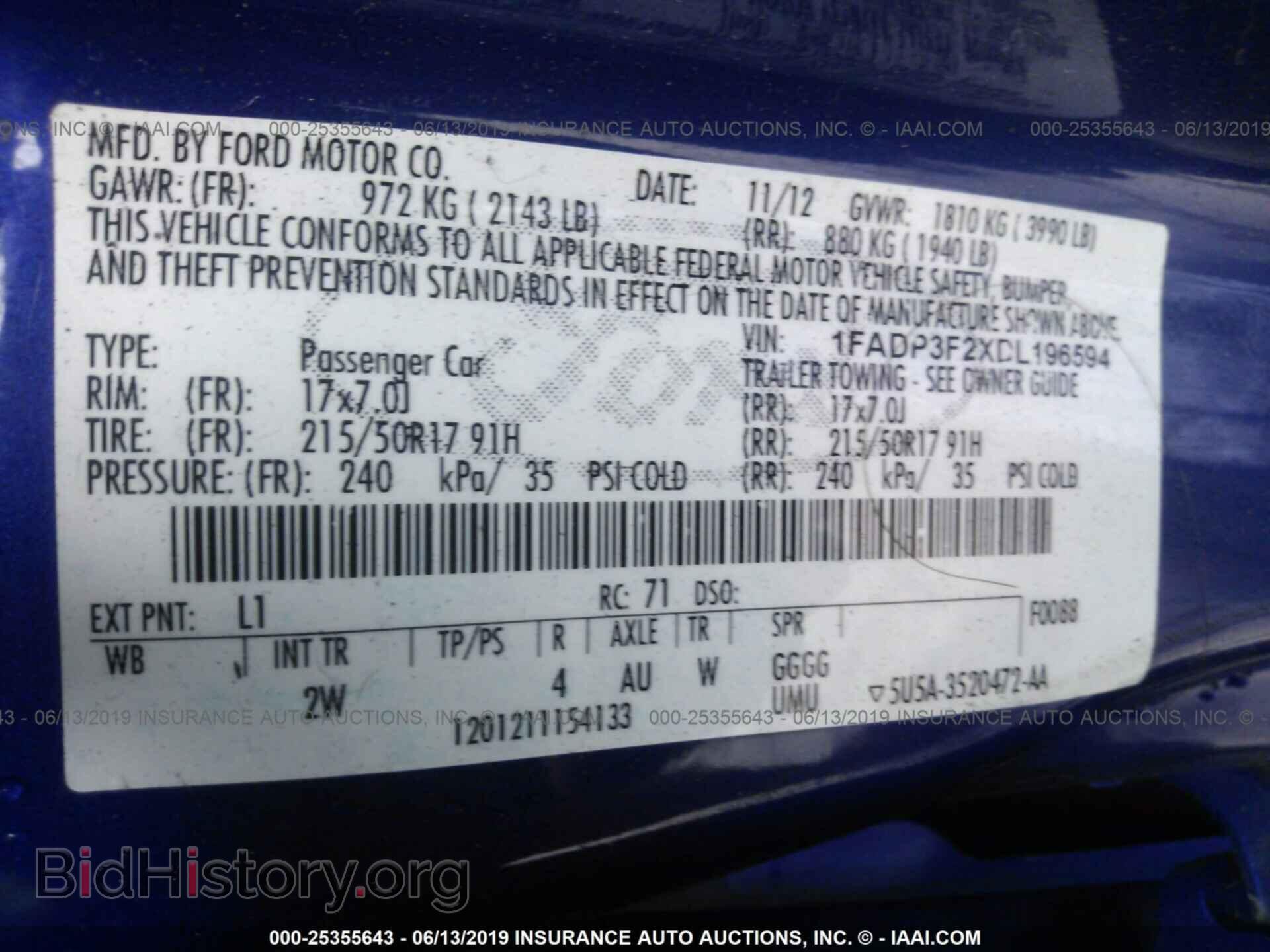 2013 FORD FOCUS - VIN: 1FADP3F2XDL196594 - Фото 9