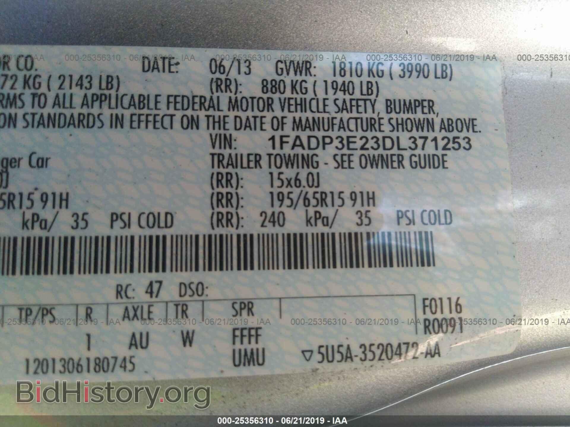 2013 FORD FOCUS - VIN: 1FADP3E23DL371253 - Photo 9