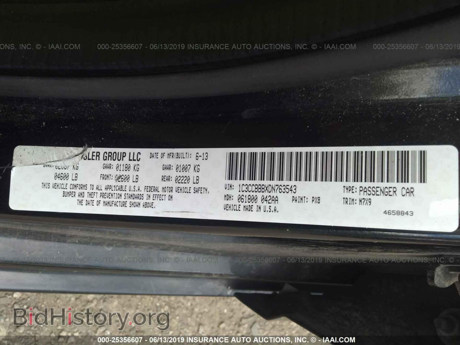 2013 CHRYSLER 200 - VIN: 1C3CCBBBXDN763543 - Фото 9