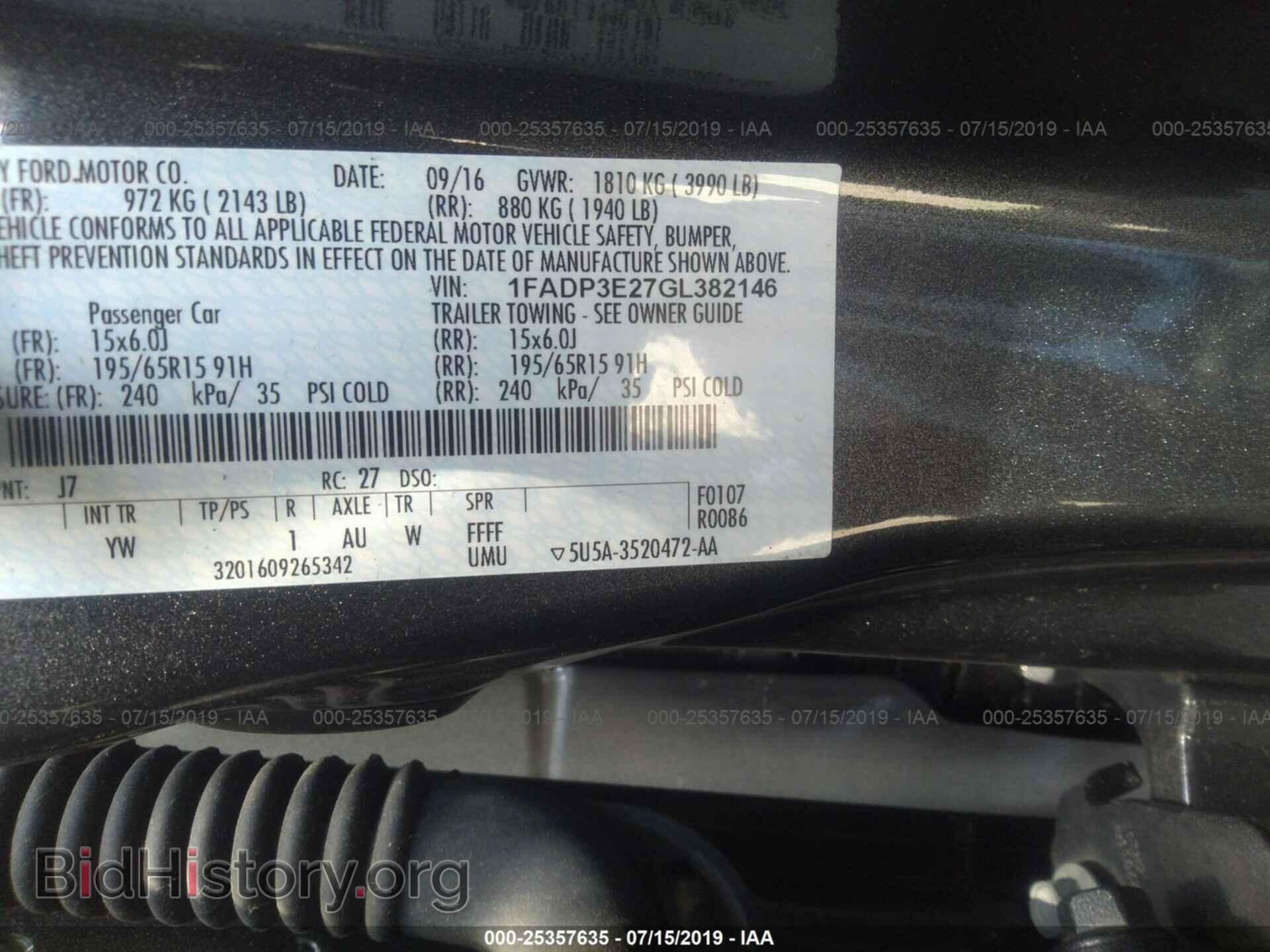 2016 FORD FOCUS - VIN: 1FADP3E27GL382146 - Photo 9