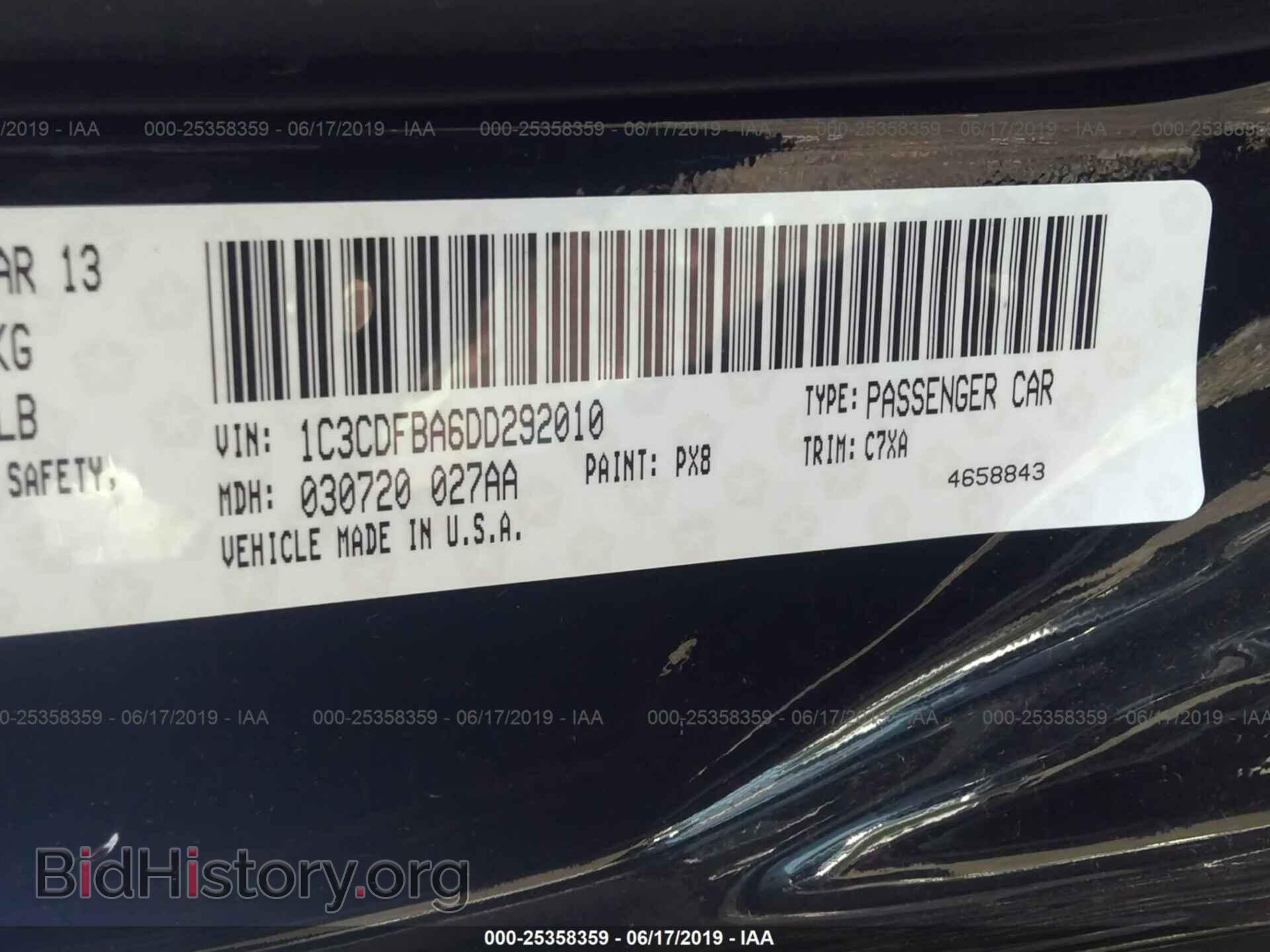 2013 DODGE DART - VIN: 1C3CDFBA6DD292010 - Photo 9