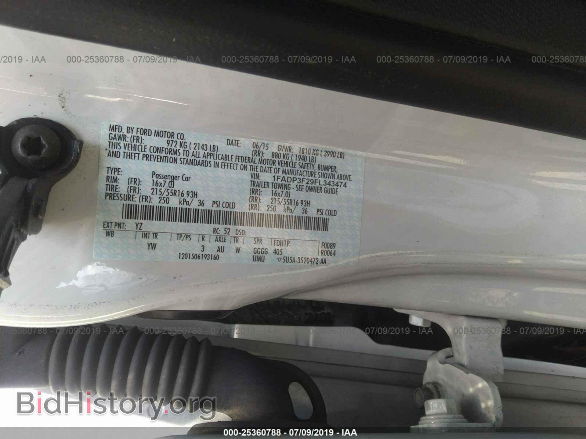 2015 FORD FOCUS - VIN: 1FADP3F29FL343474 - Фото 9