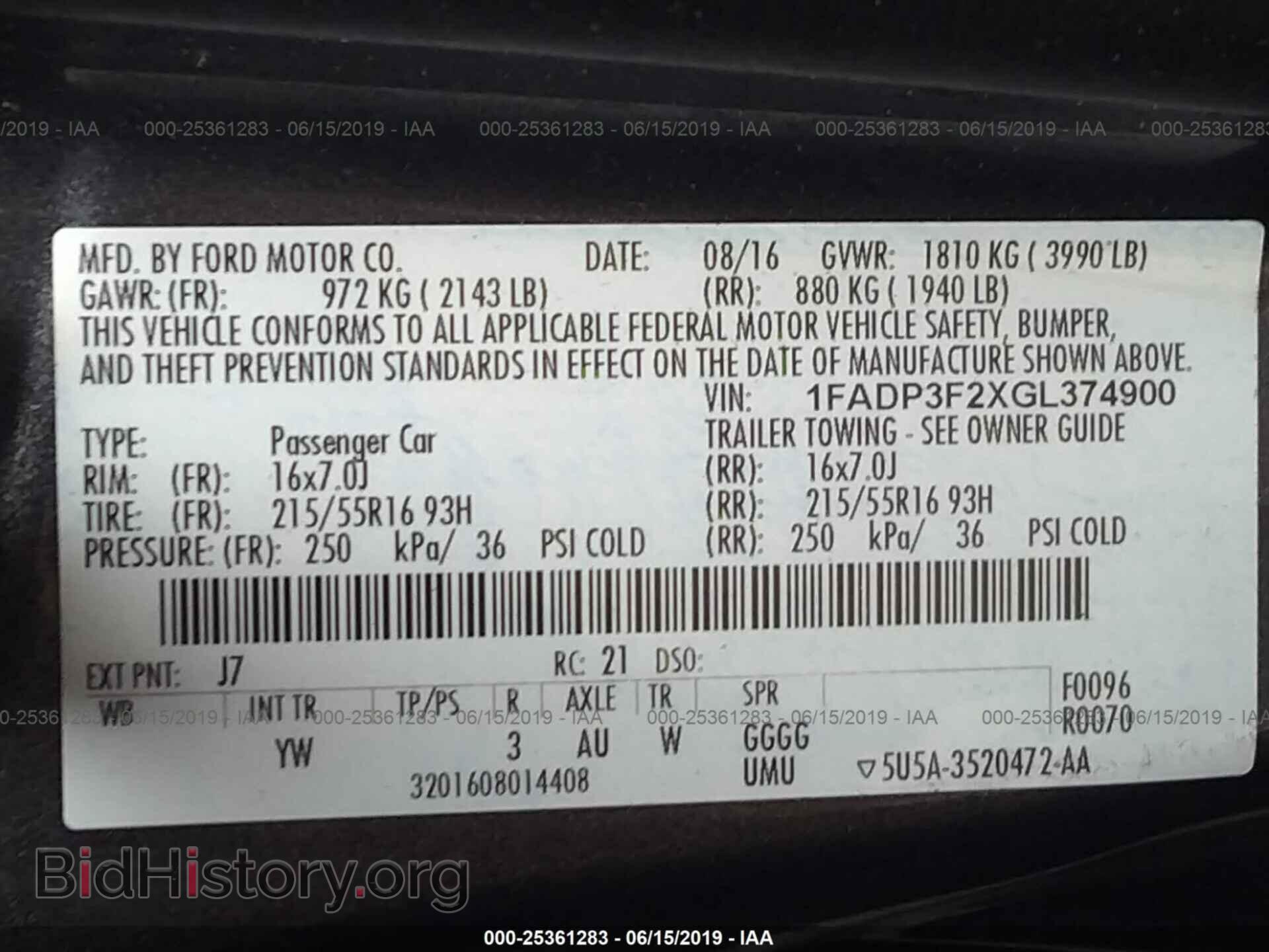 2016 FORD FOCUS - VIN: 1FADP3F2XGL374900 - Photo 9