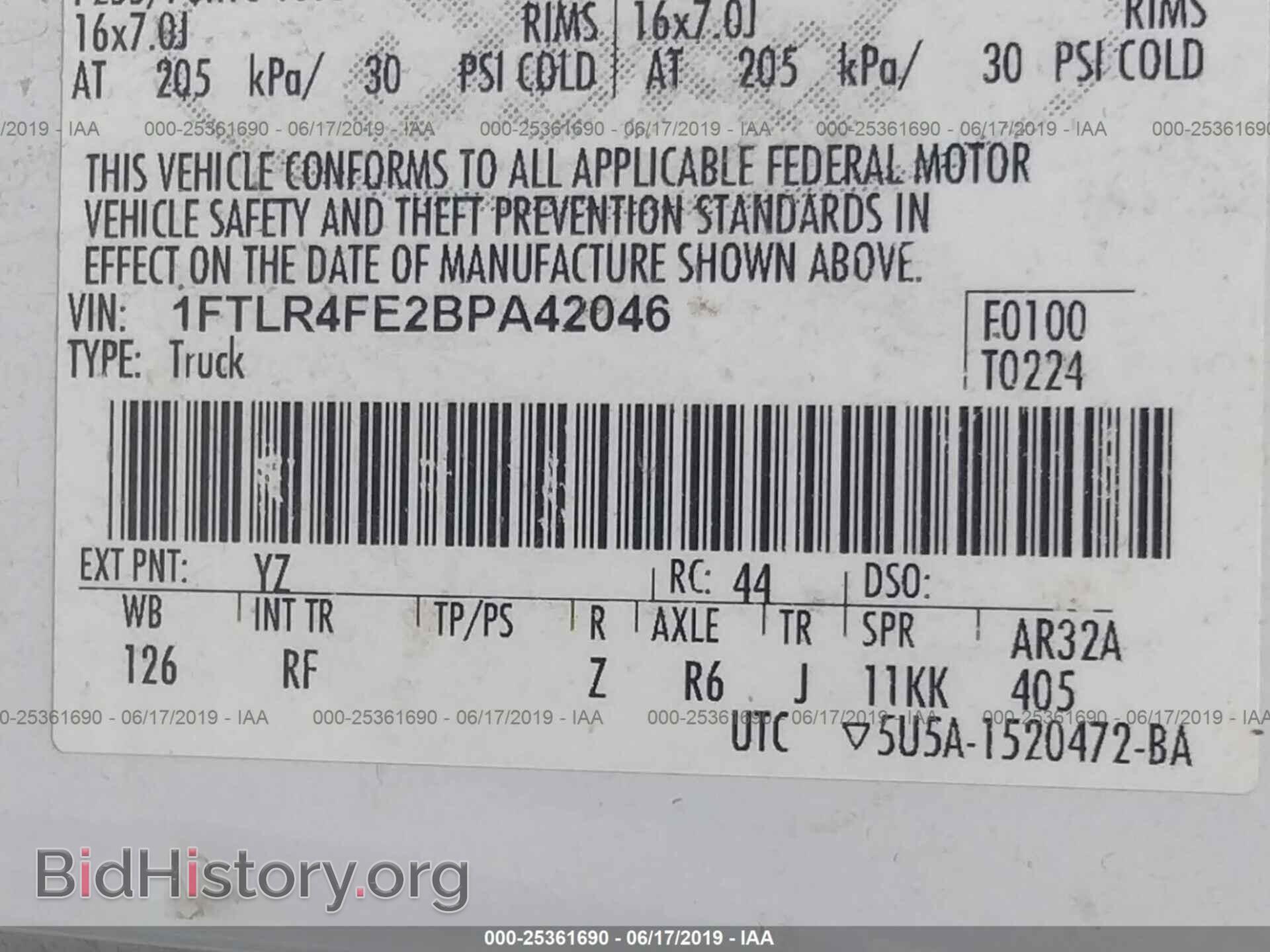 2011 FORD RANGER - VIN: 1FTLR4FE2BPA42046 - Фото 9