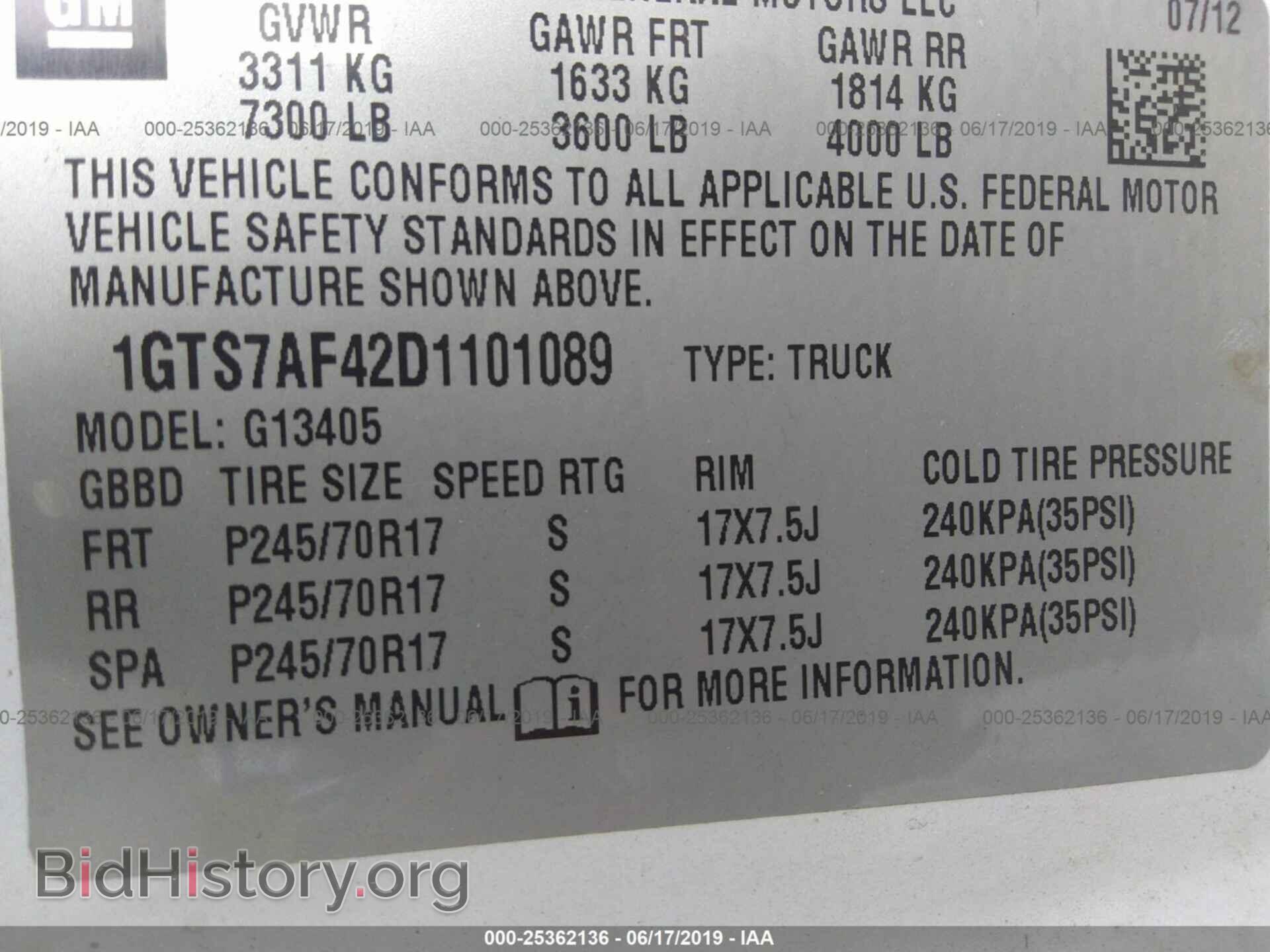 2013 GMC SAVANA - VIN: 1GTS7AF42D1101089 - Фото 9