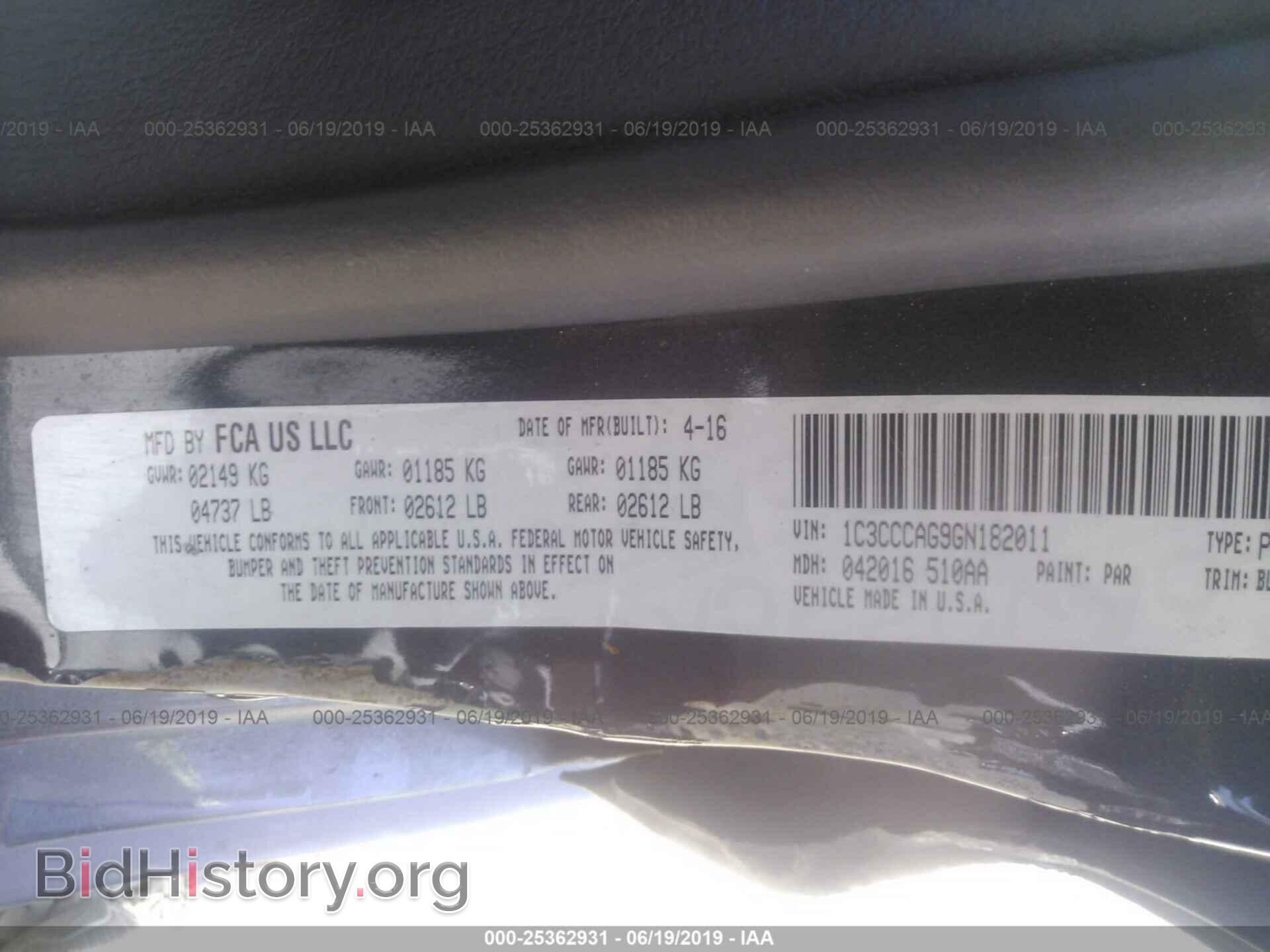 2016 CHRYSLER 200 - VIN: 1C3CCCAG9GN182011 - Photo 9