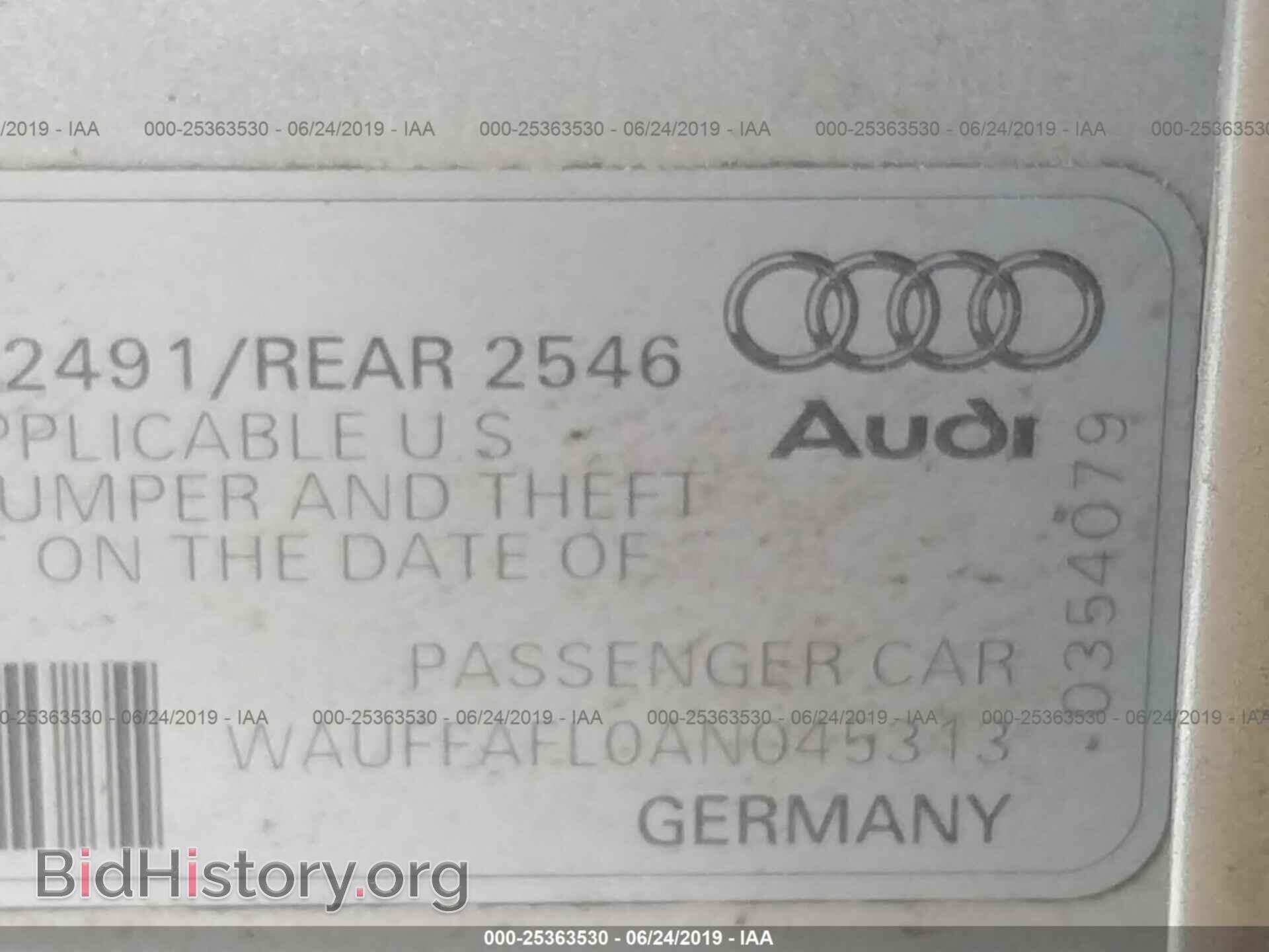 2010 AUDI A4 - VIN: WAUFFAFL0AN045313 - Фото 9