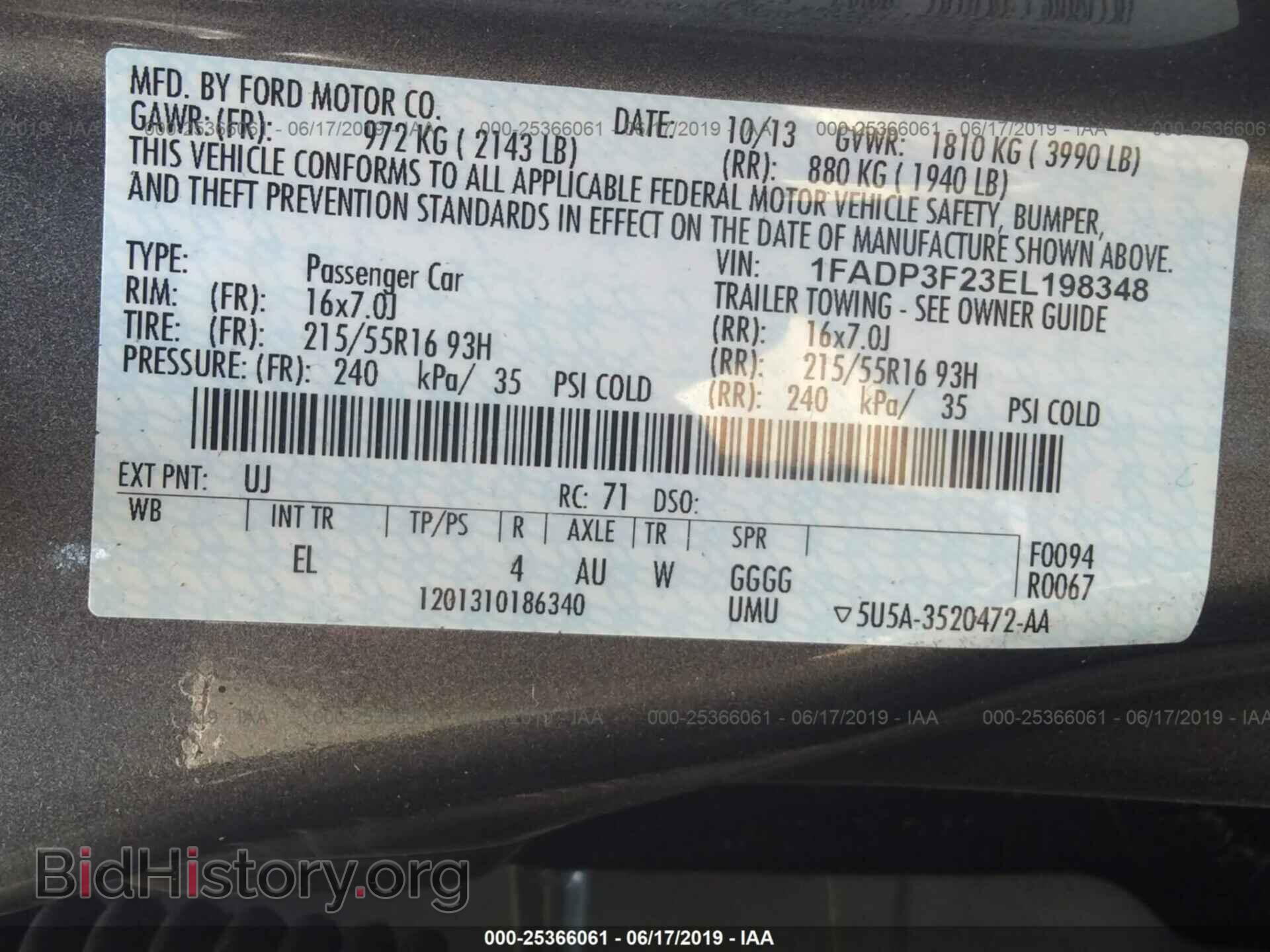2014 FORD FOCUS - VIN: 1FADP3F23EL198348 - Photo 9