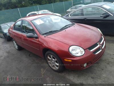 2005 Dodge NEON SXT, красный — VIN 1B3ES56C45D225263, IAAI