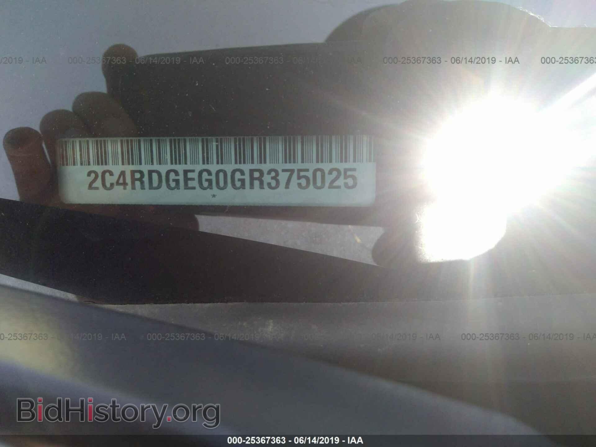 2016 DODGE GRAND CARAVAN - VIN: 2C4RDGEG0GR375025 - Фото 9