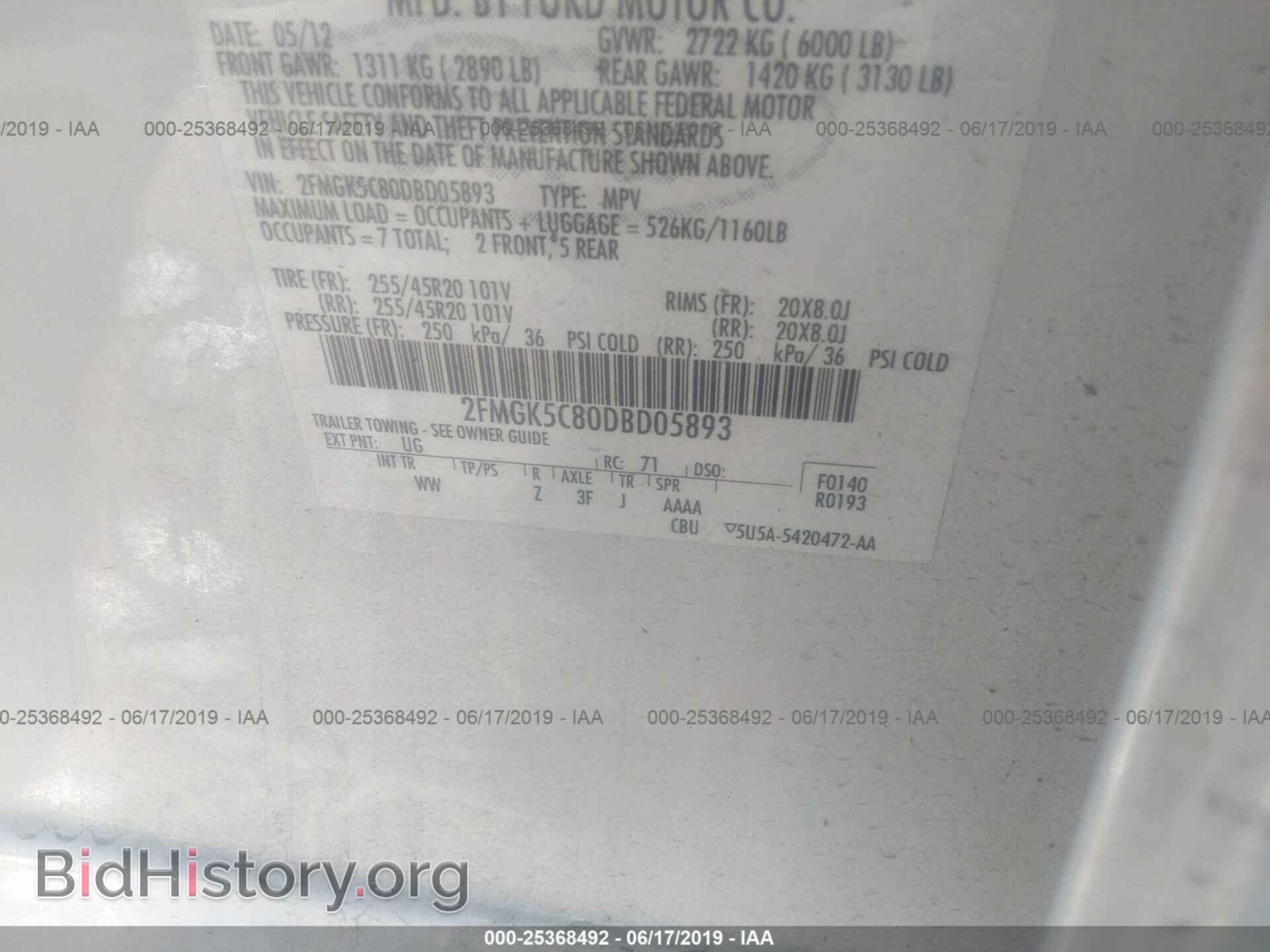 2013 FORD FLEX - VIN: 2FMGK5C80DBD05893 - Фото 9