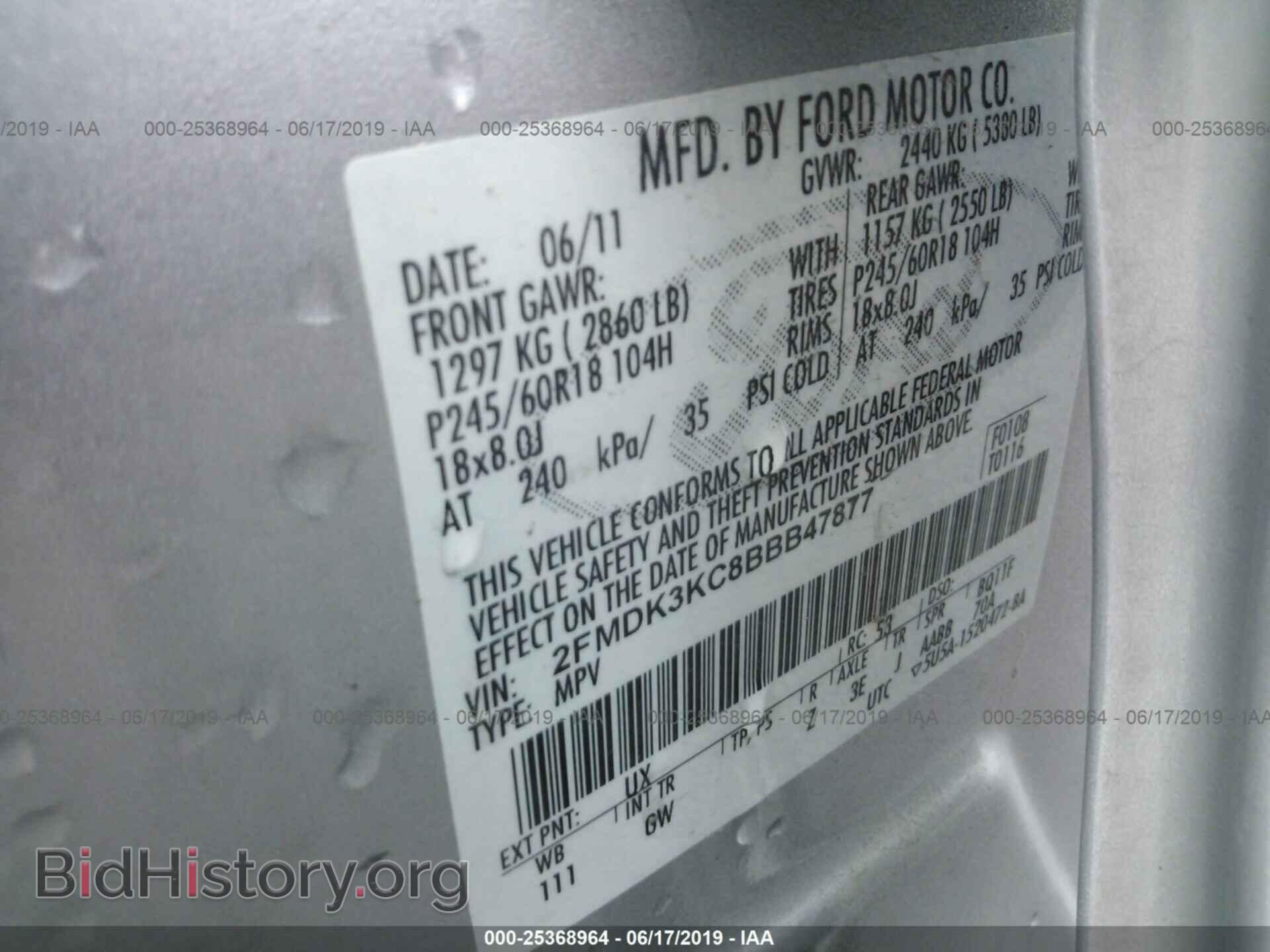 2011 FORD EDGE - VIN: 2FMDK3KC8BBB47877 - Photo 9