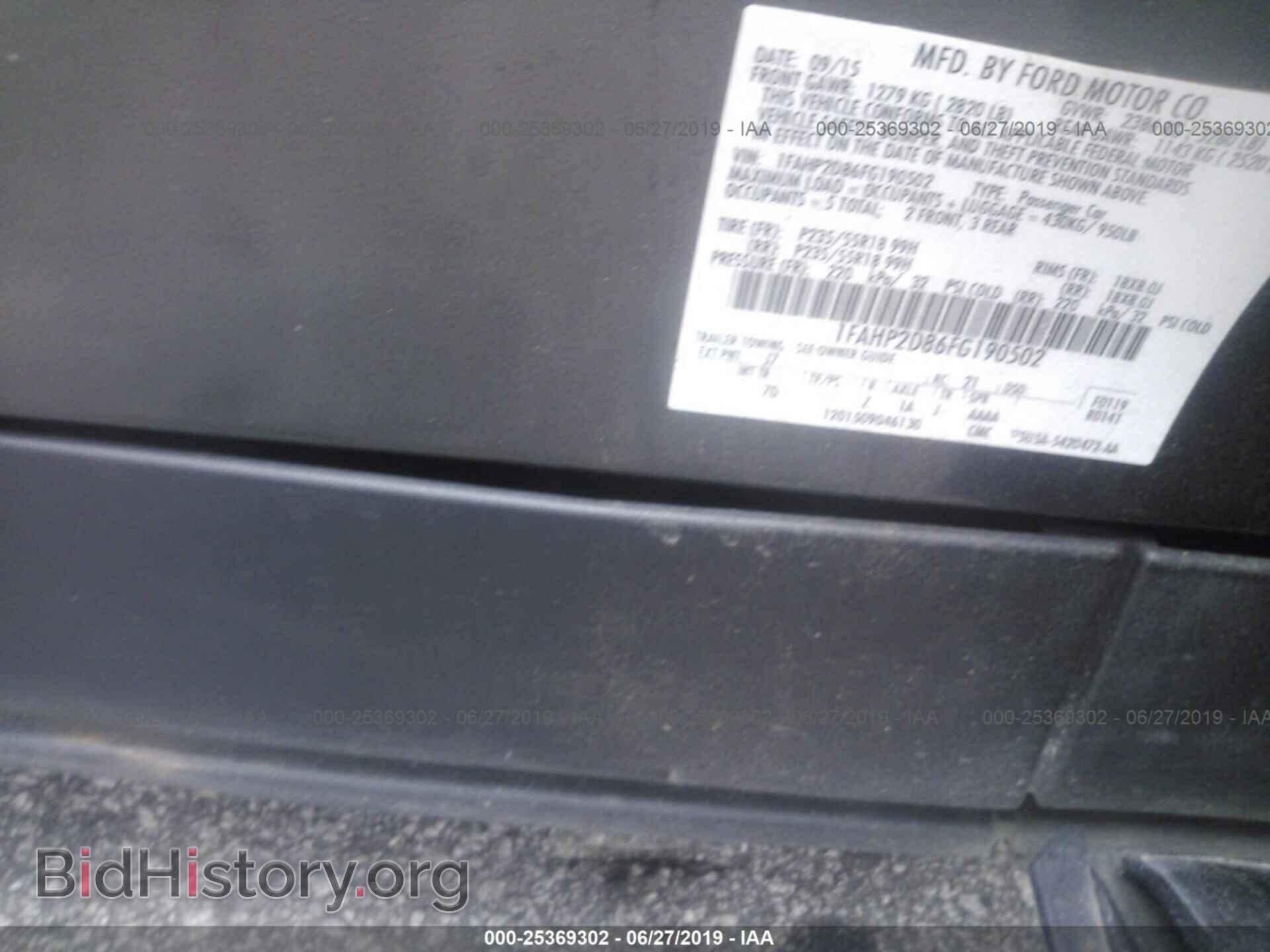 2015 FORD TAURUS - VIN: 1FAHP2D86FG190502 - Photo 9
