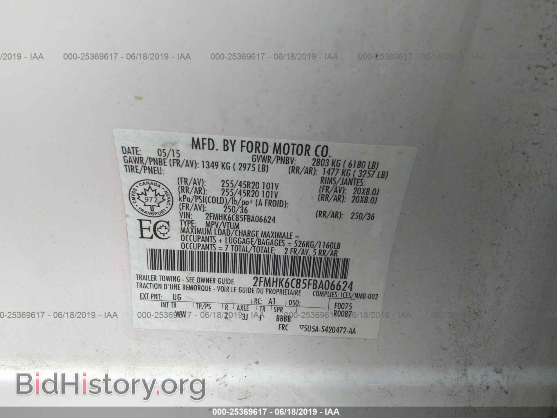 2015 FORD FLEX - VIN: 2FMHK6C85FBA06624 - Photo 9