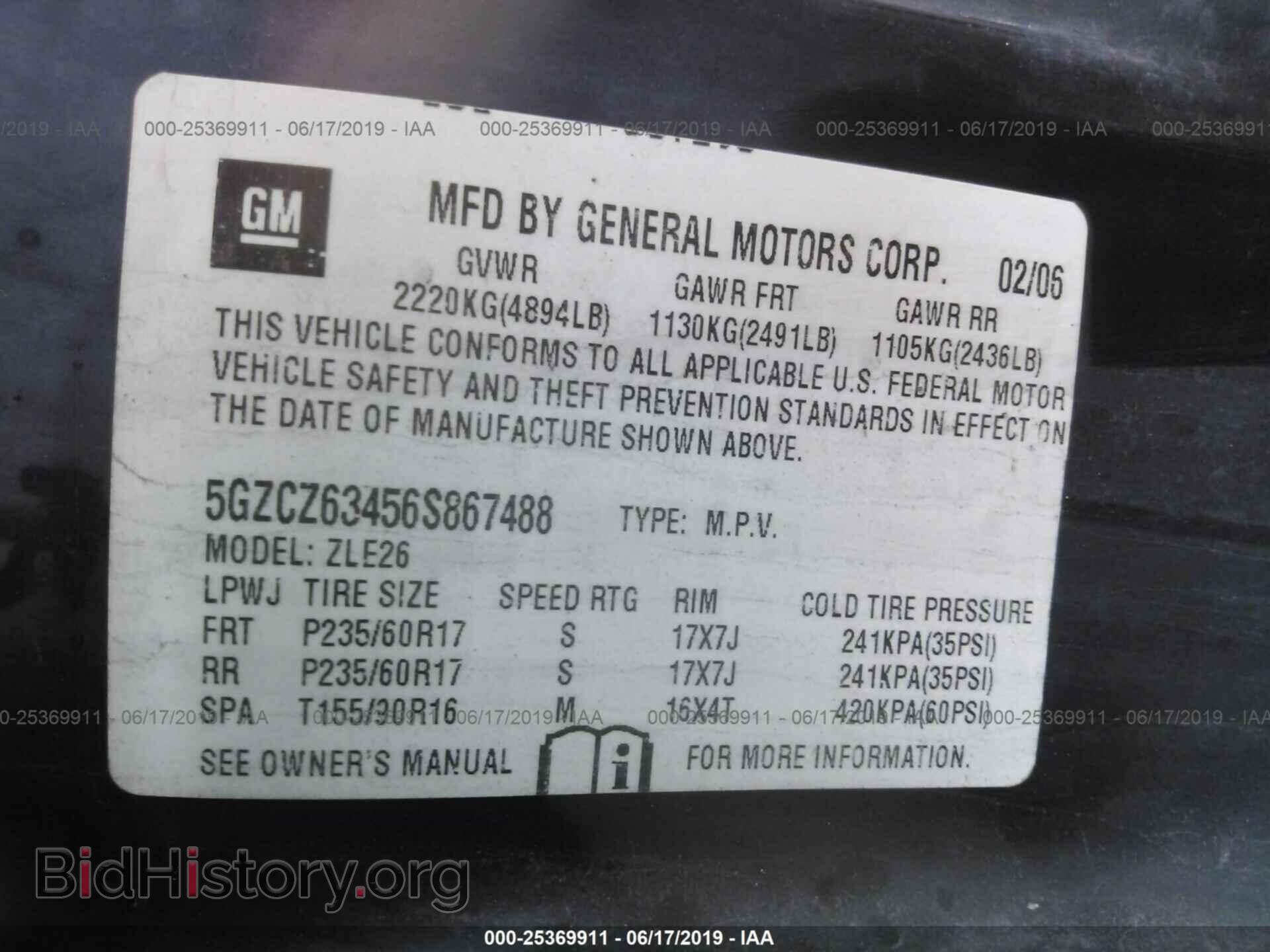 2006 SATURN VUE - VIN: 5GZCZ63456S867488 - Фото 9