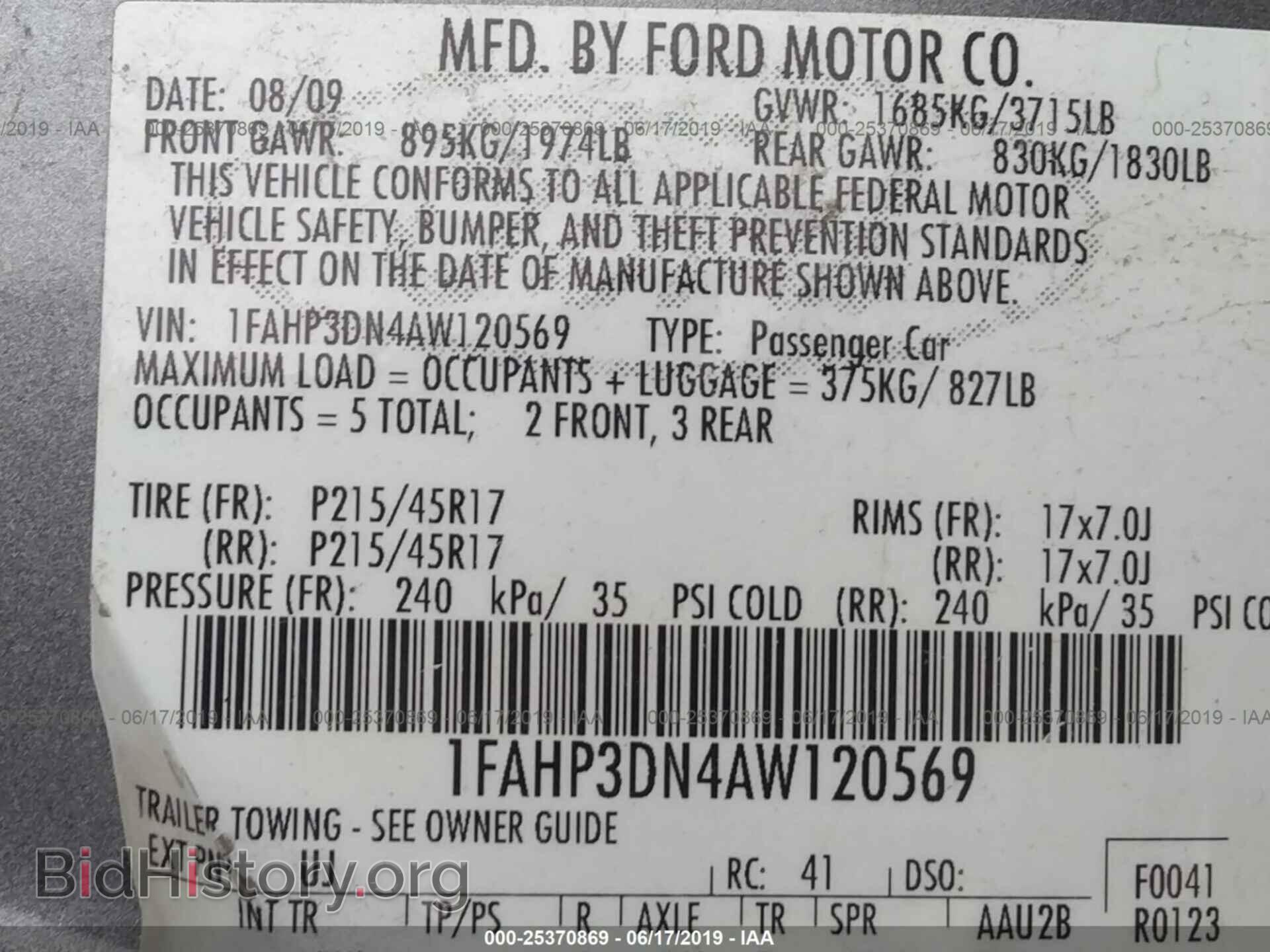 2010 FORD FOCUS - VIN: 1FAHP3DN4AW120569 - Фото 9
