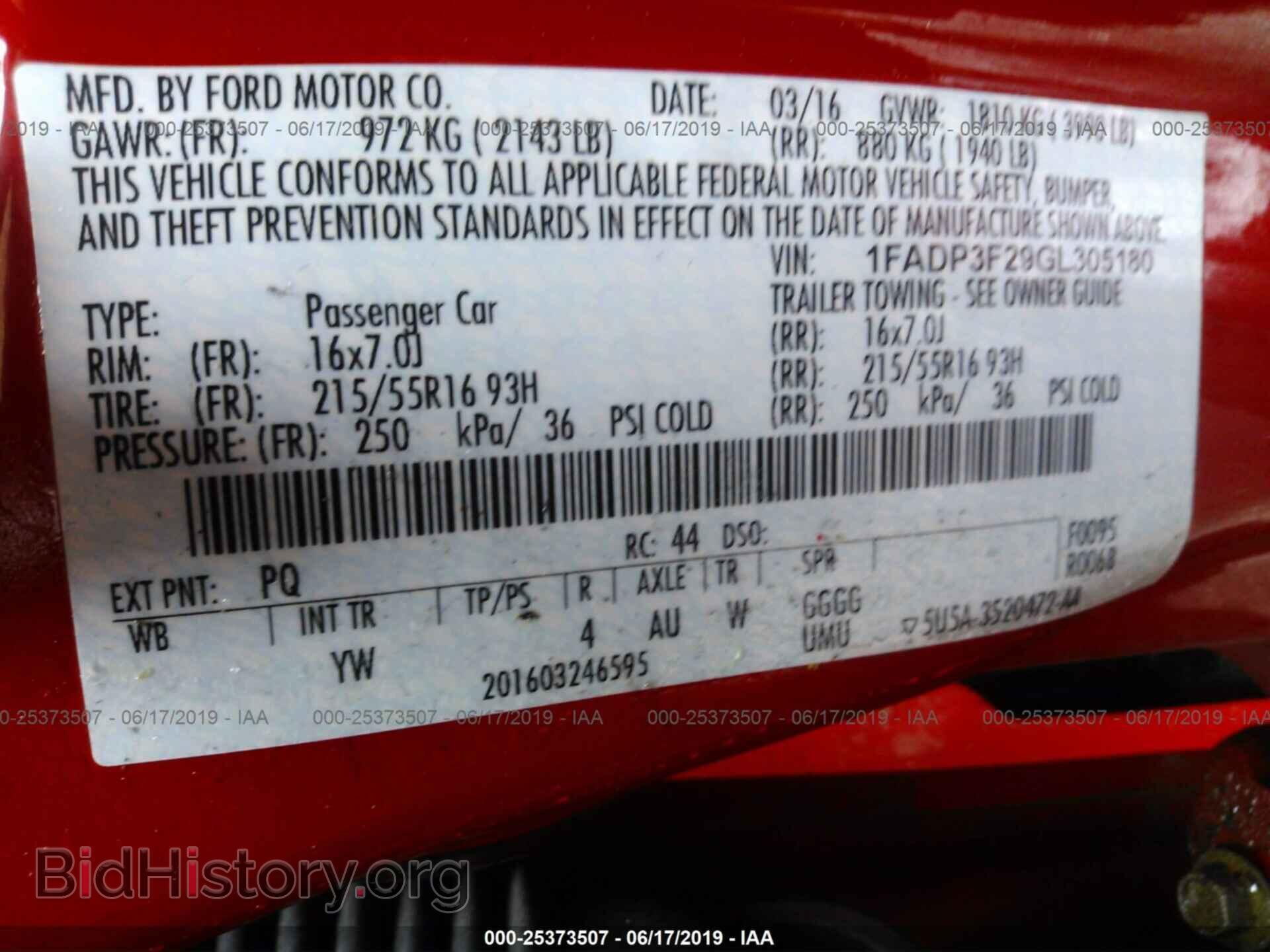2016 FORD FOCUS - VIN: 1FADP3F29GL305180 - Фото 9