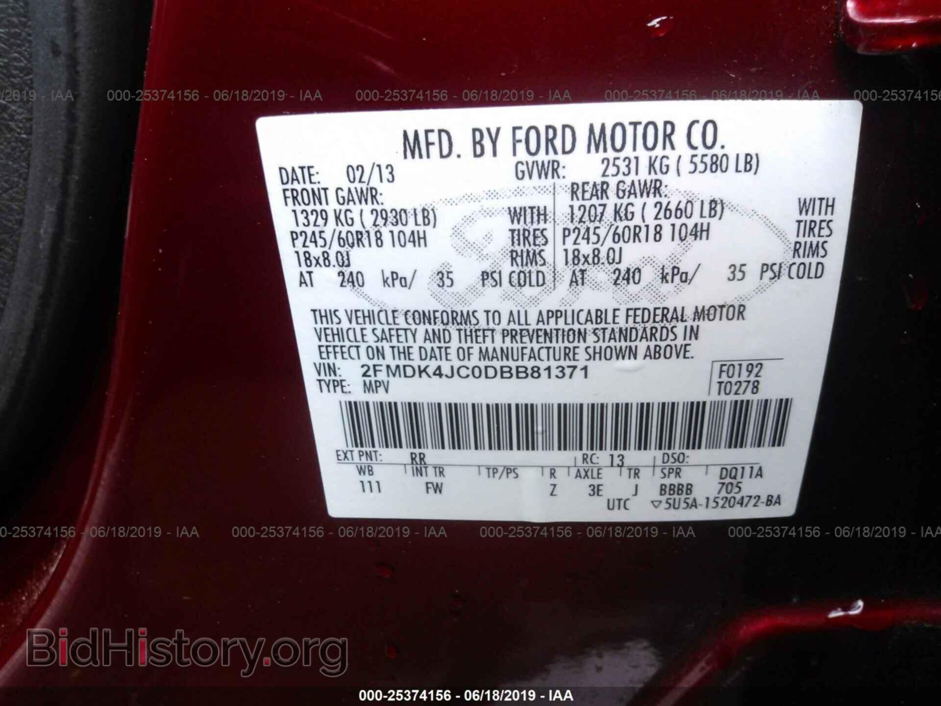 2013 FORD EDGE - VIN: 2FMDK4JC0DBB81371 - Photo 9