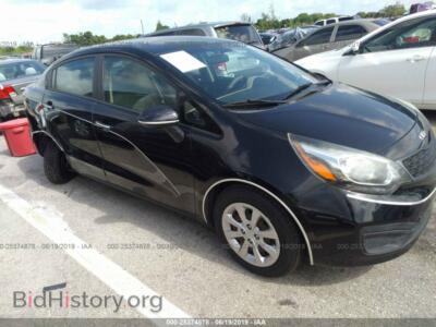2014 Kia RIO LX, черный — VIN KNADM4A38E6331013, IAAI