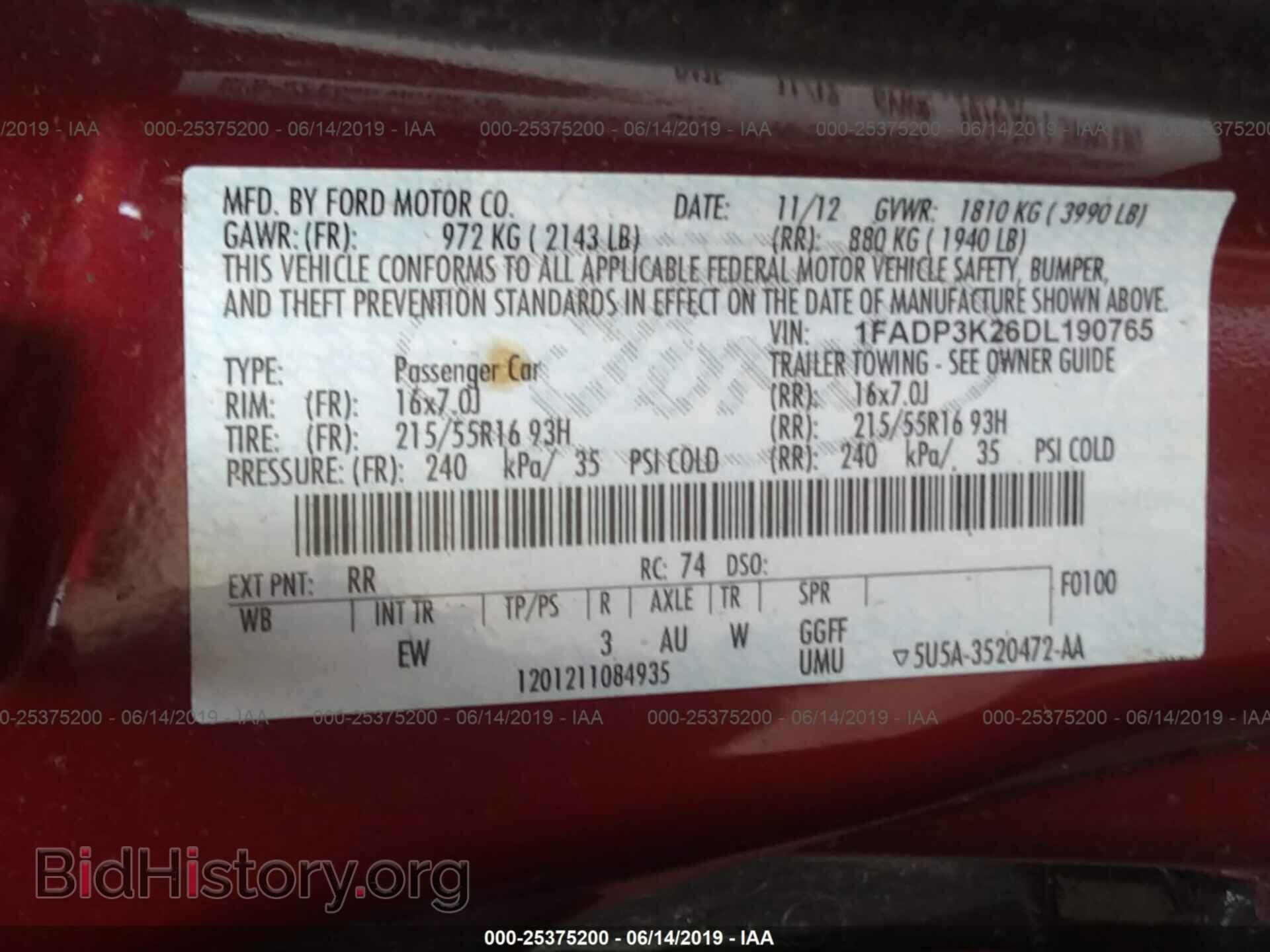 2013 FORD FOCUS - VIN: 1FADP3K26DL190765 - Photo 9