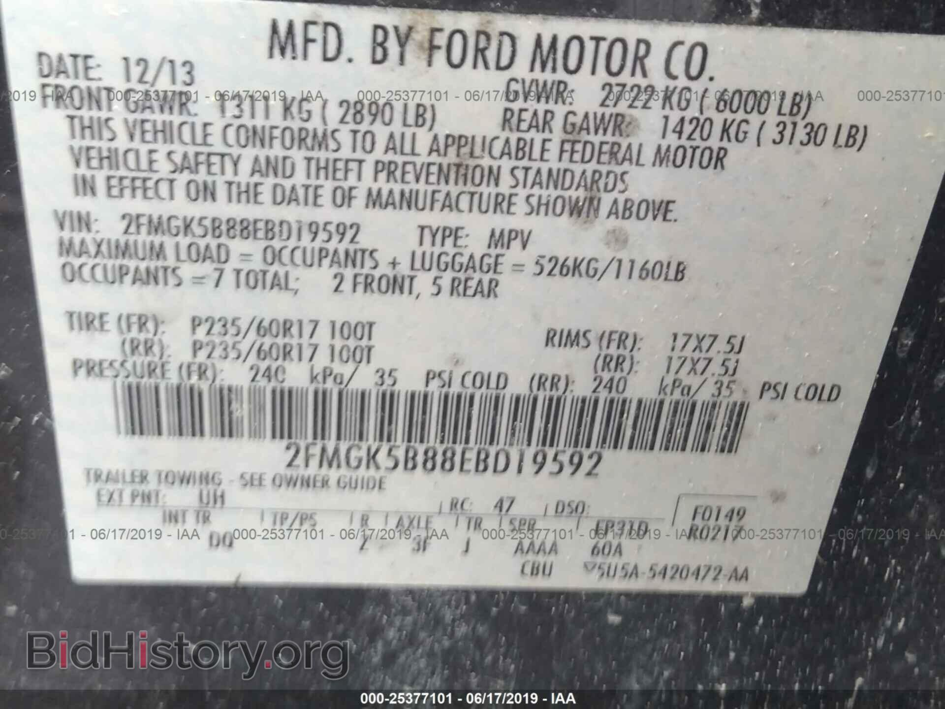 2014 FORD FLEX - VIN: 2FMGK5B88EBD19592 - Photo 9