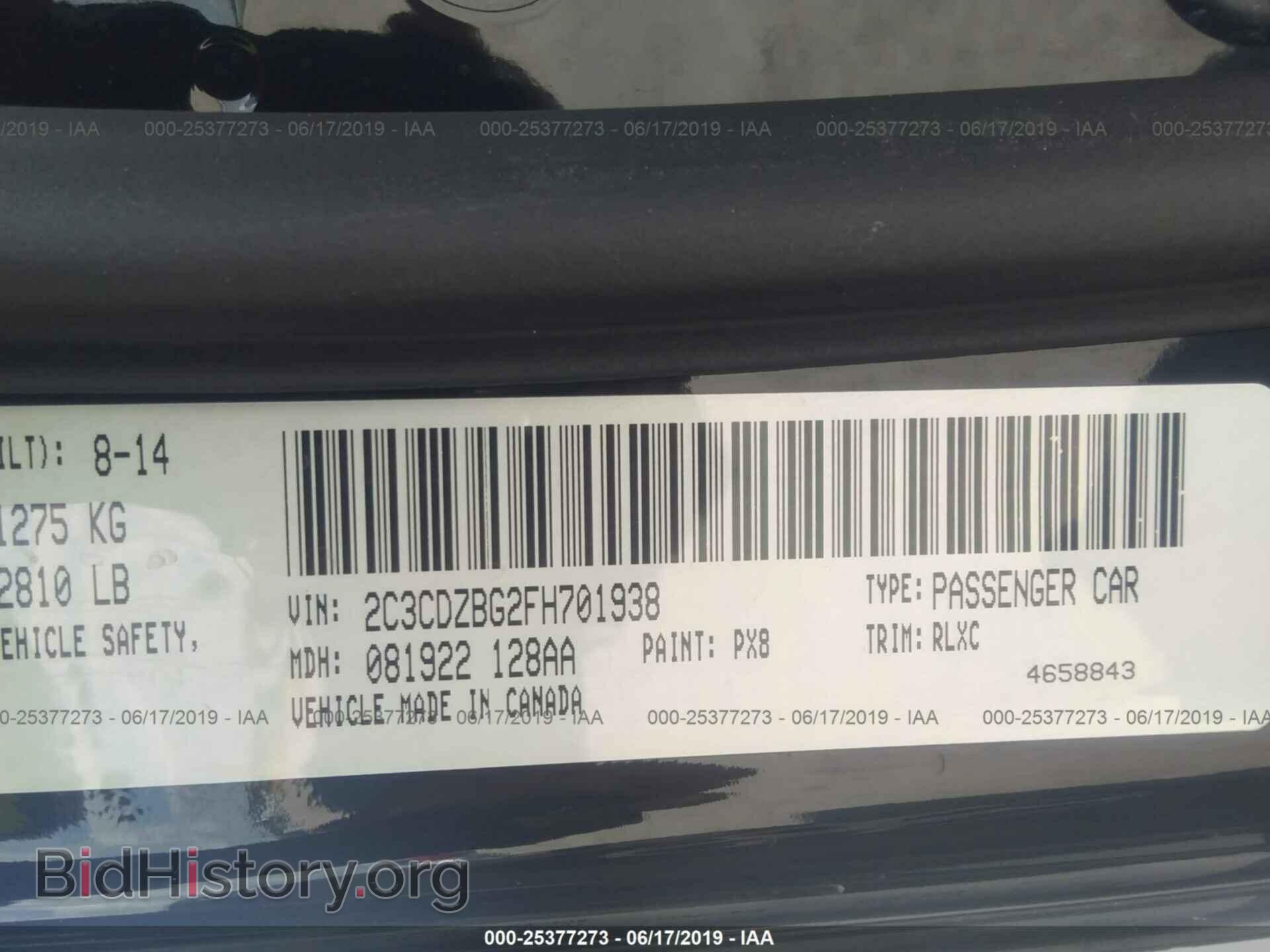 2015 DODGE CHALLENGER - VIN: 2C3CDZBG2FH701938 - Photo 9