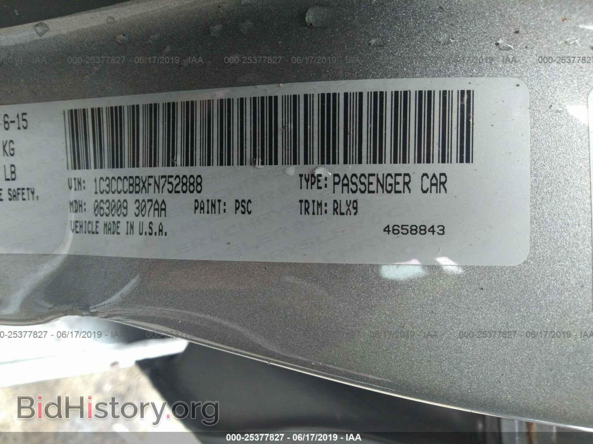 2015 CHRYSLER 200 - VIN: 1C3CCCBBXFN752888 - Photo 9