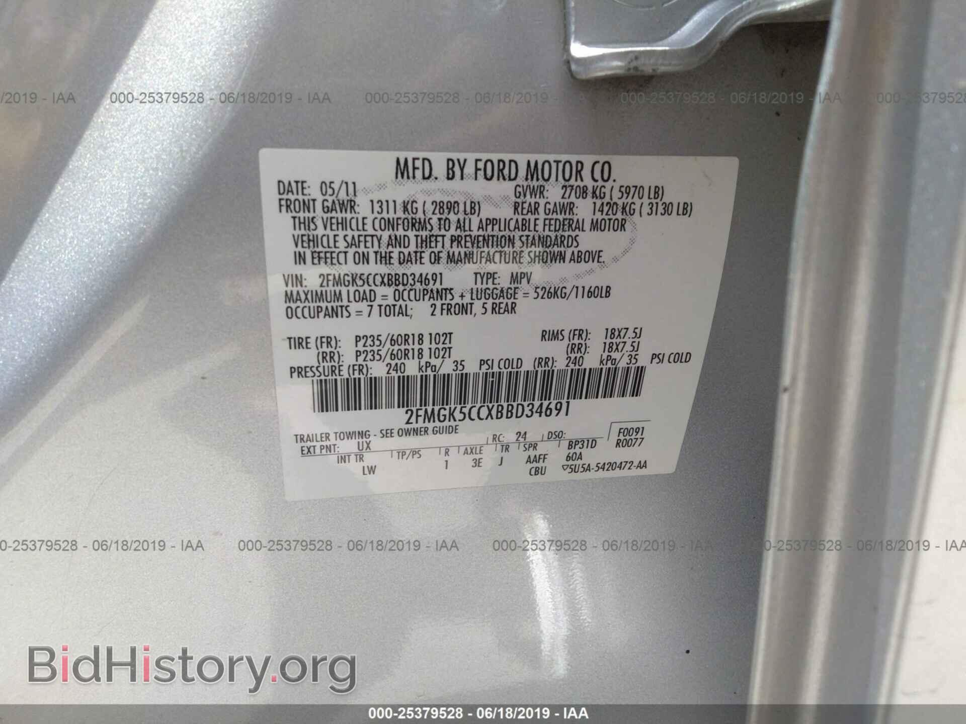 2011 FORD FLEX - VIN: 2FMGK5CCXBBD34691 - Photo 9