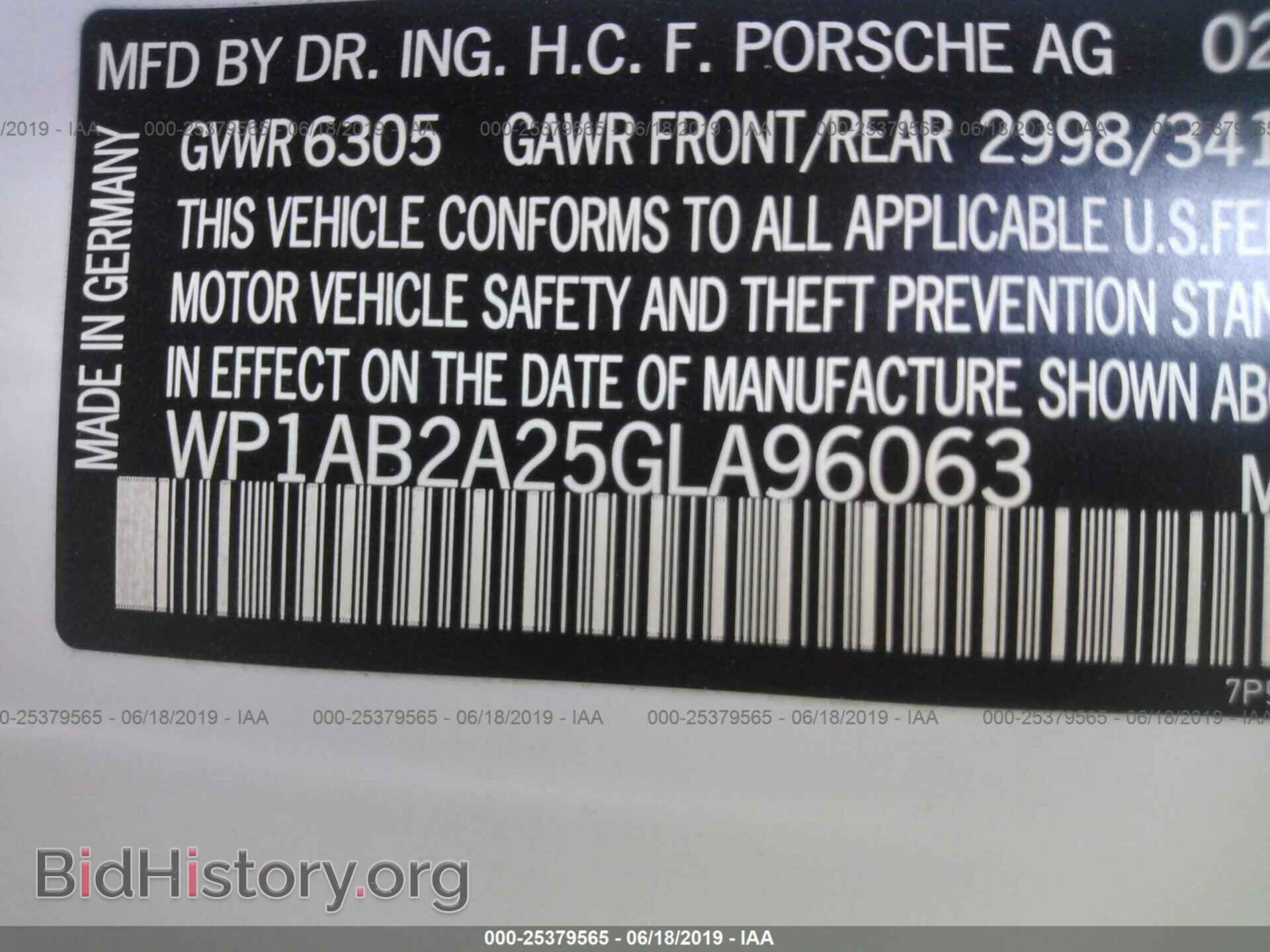 2016 PORSCHE CAYENNE - VIN: WP1AB2A25GLA96063 - Photo 9