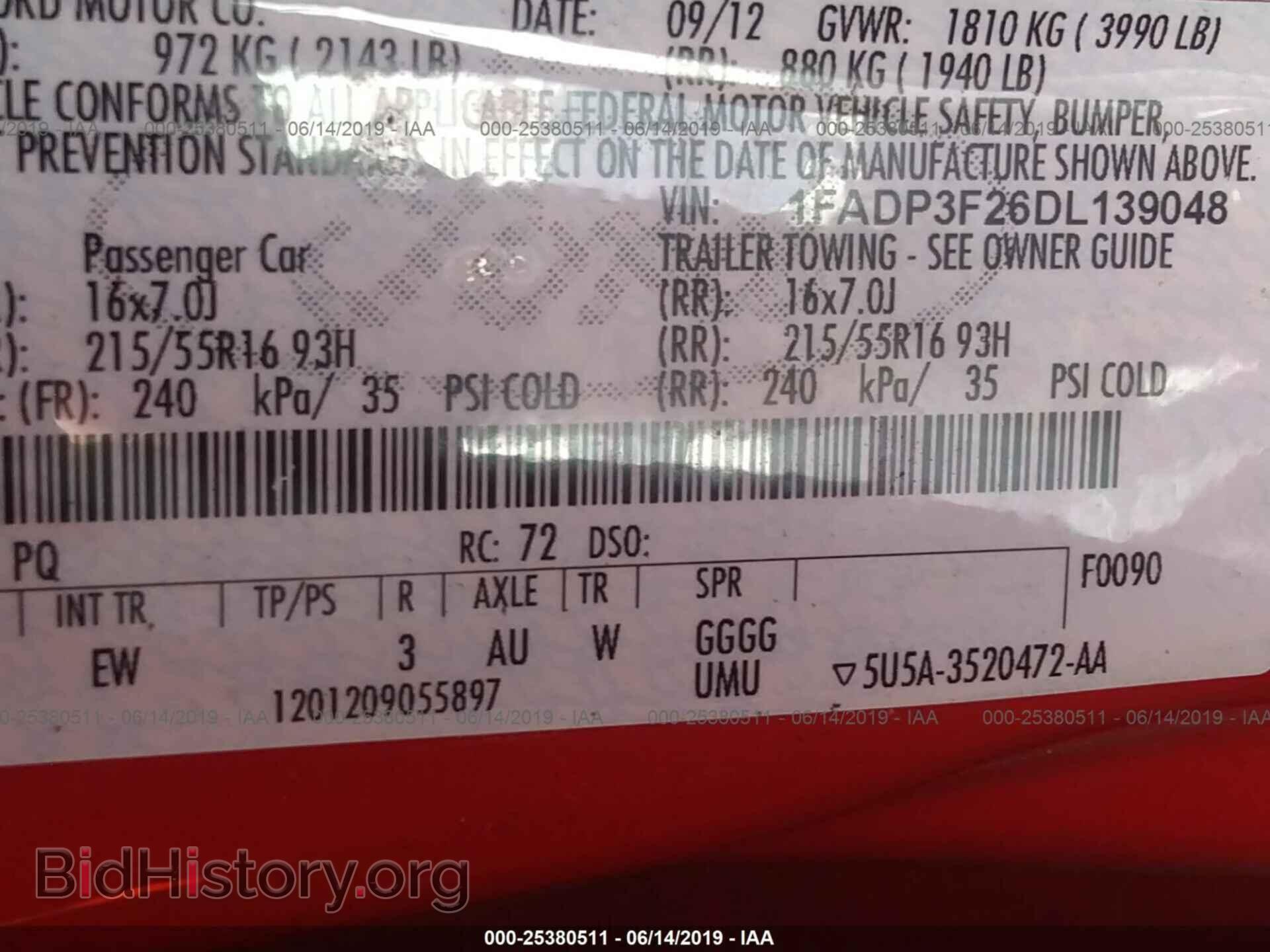2013 FORD FOCUS - VIN: 1FADP3F26DL139048 - Фото 9