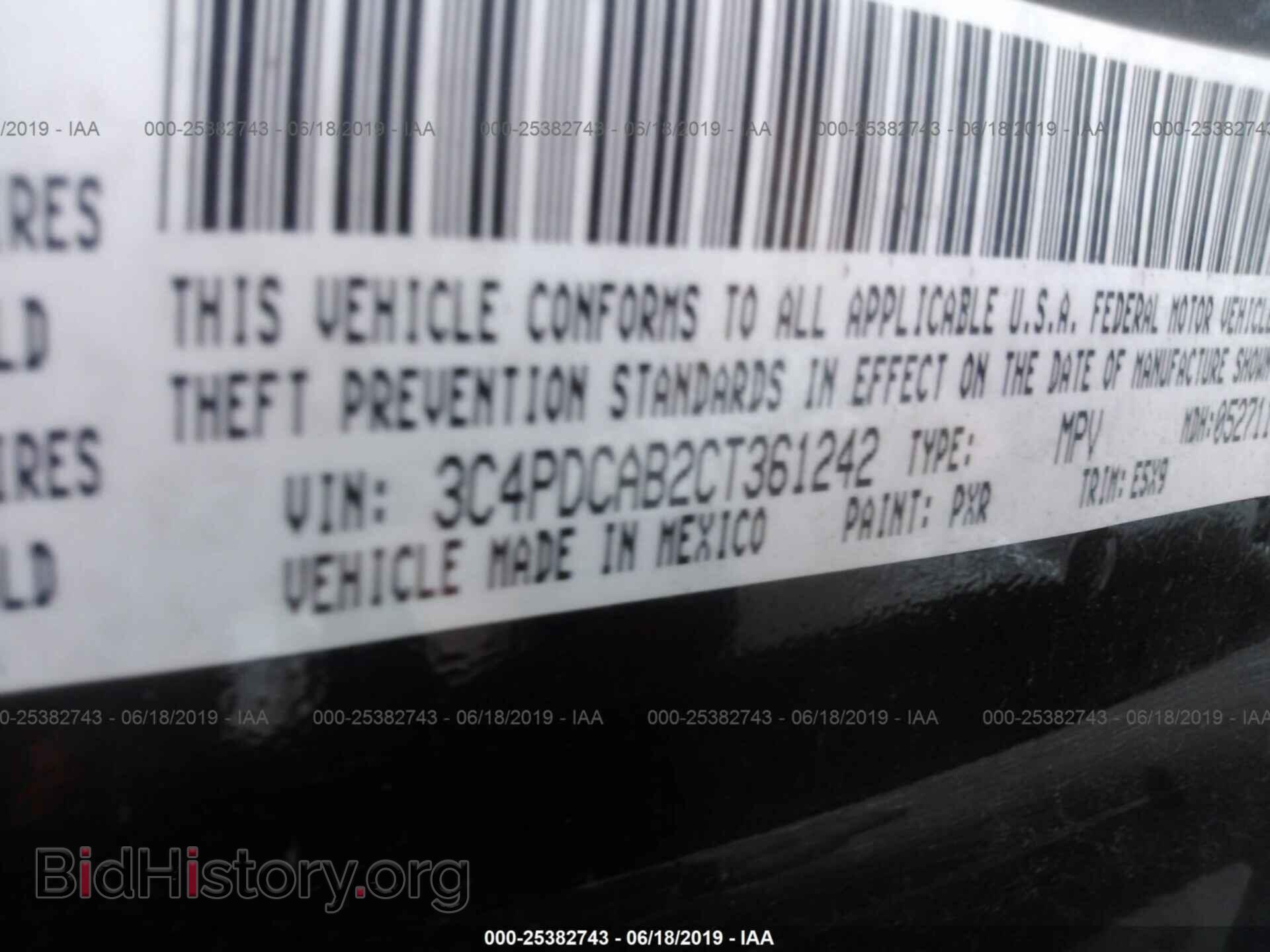 2012 DODGE JOURNEY - VIN: 3C4PDCAB2CT361242 - Фото 9