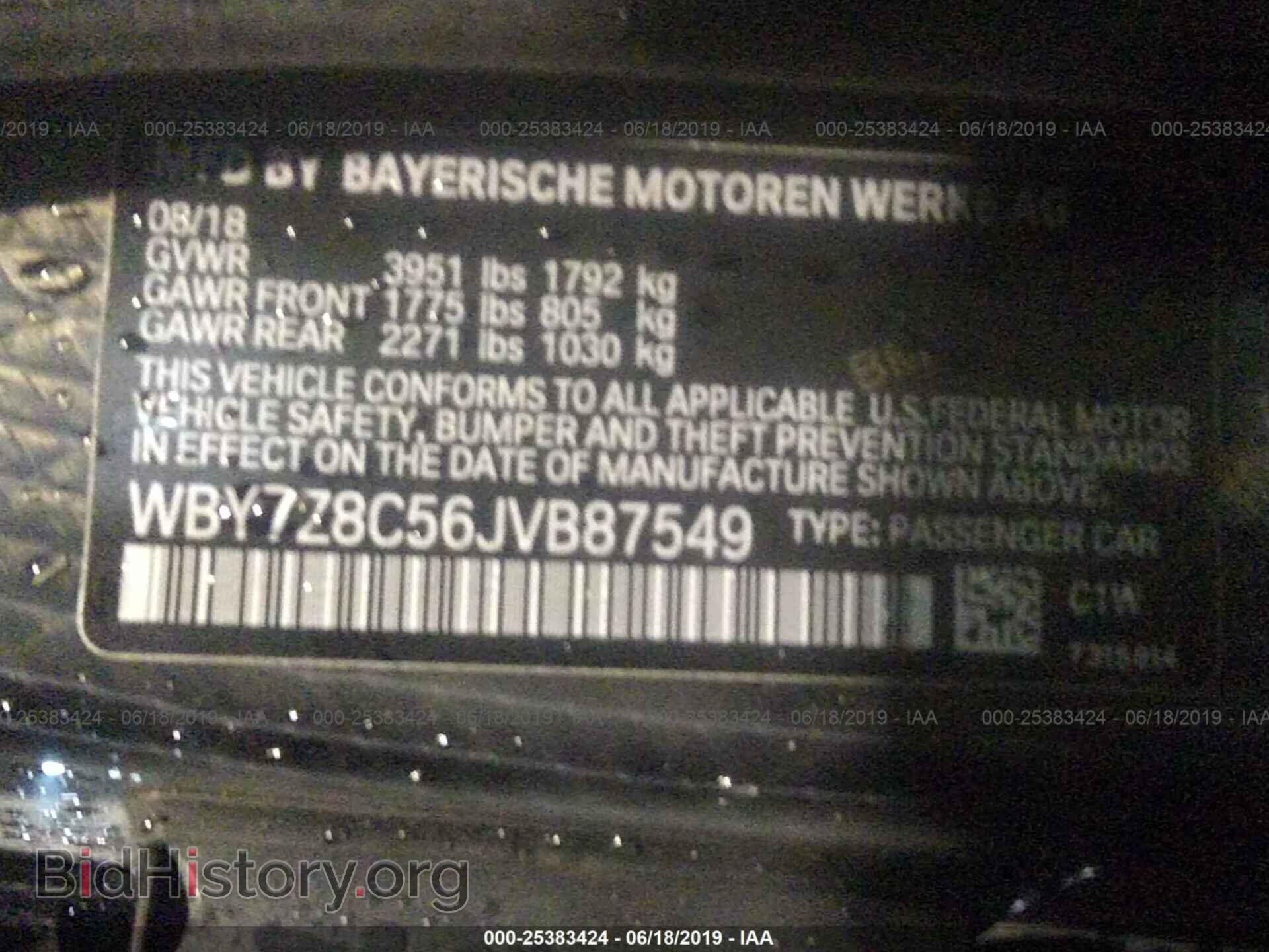 2018 BMW I3 - VIN: WBY7Z8C56JVB87549 - Photo 9