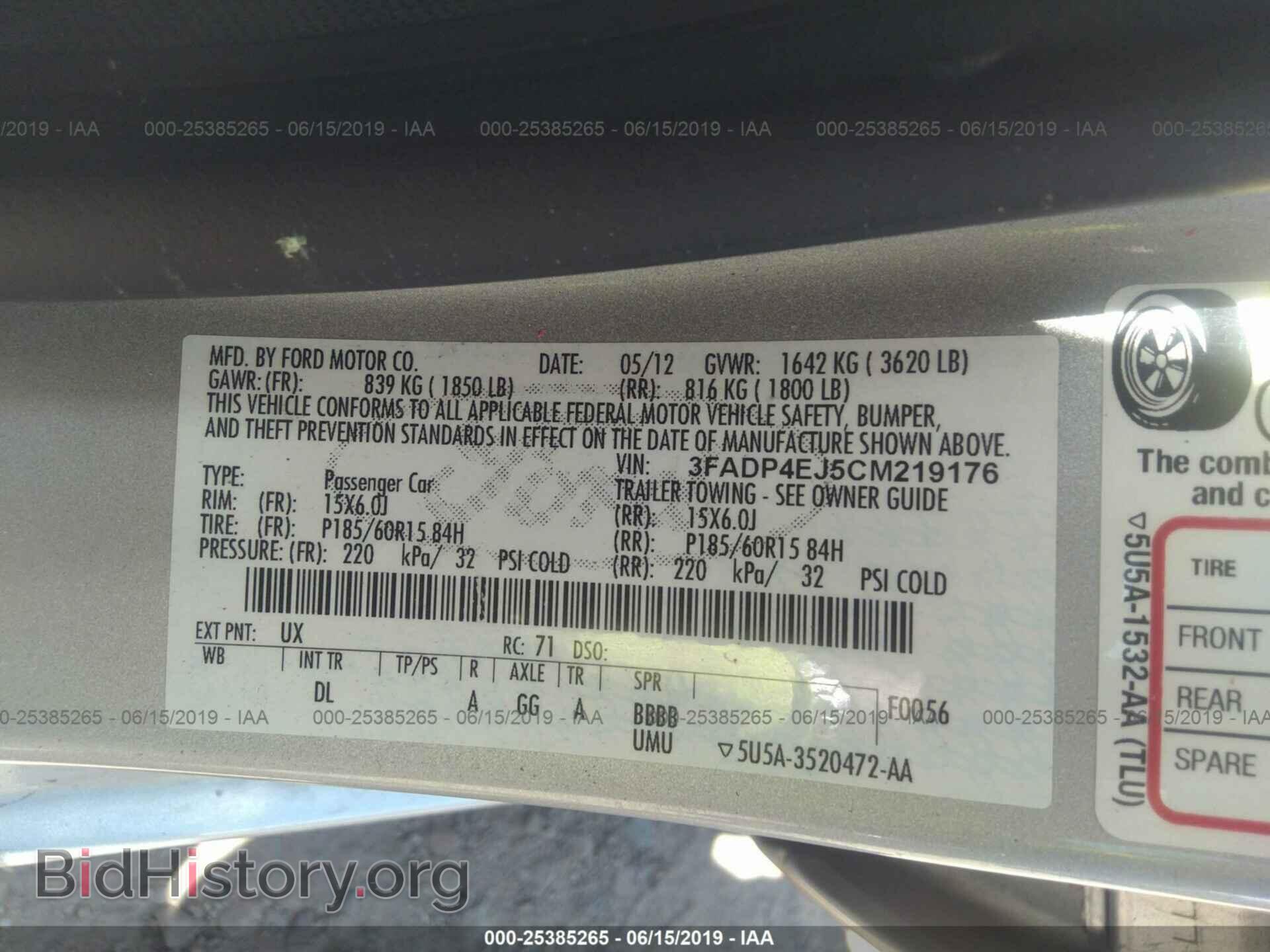 2012 FORD FIESTA - VIN: 3FADP4EJ5CM219176 - Photo 9