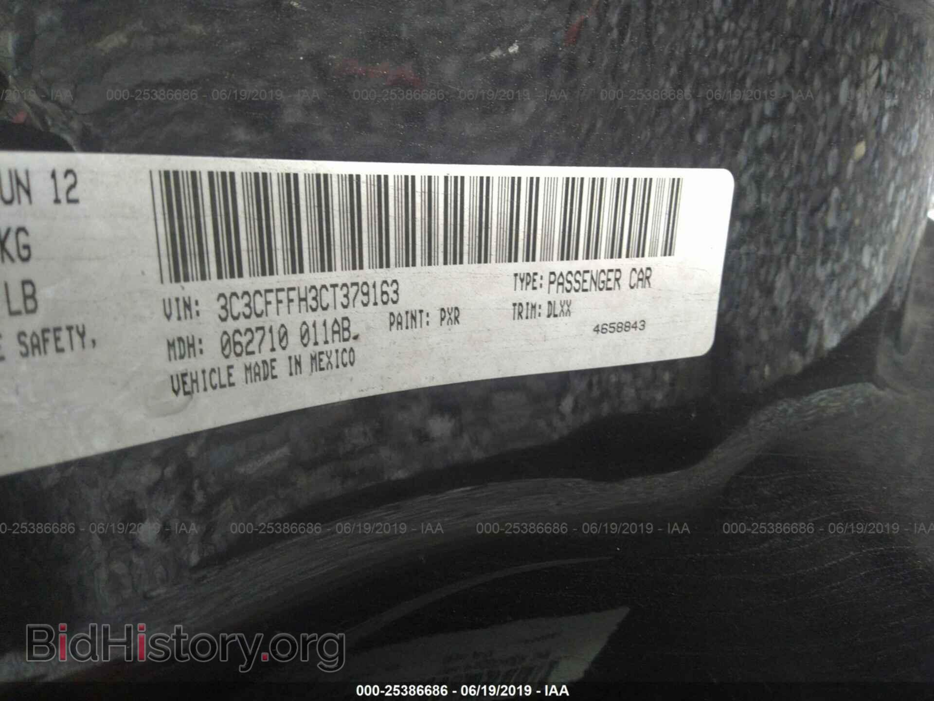 2012 FIAT 500 - VIN: 3C3CFFFH3CT379163 - Фото 9