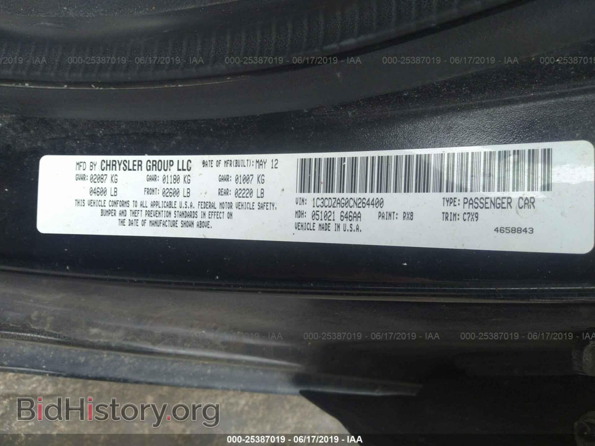2012 DODGE AVENGER - VIN: 1C3CDZAG0CN264400 - Photo 9