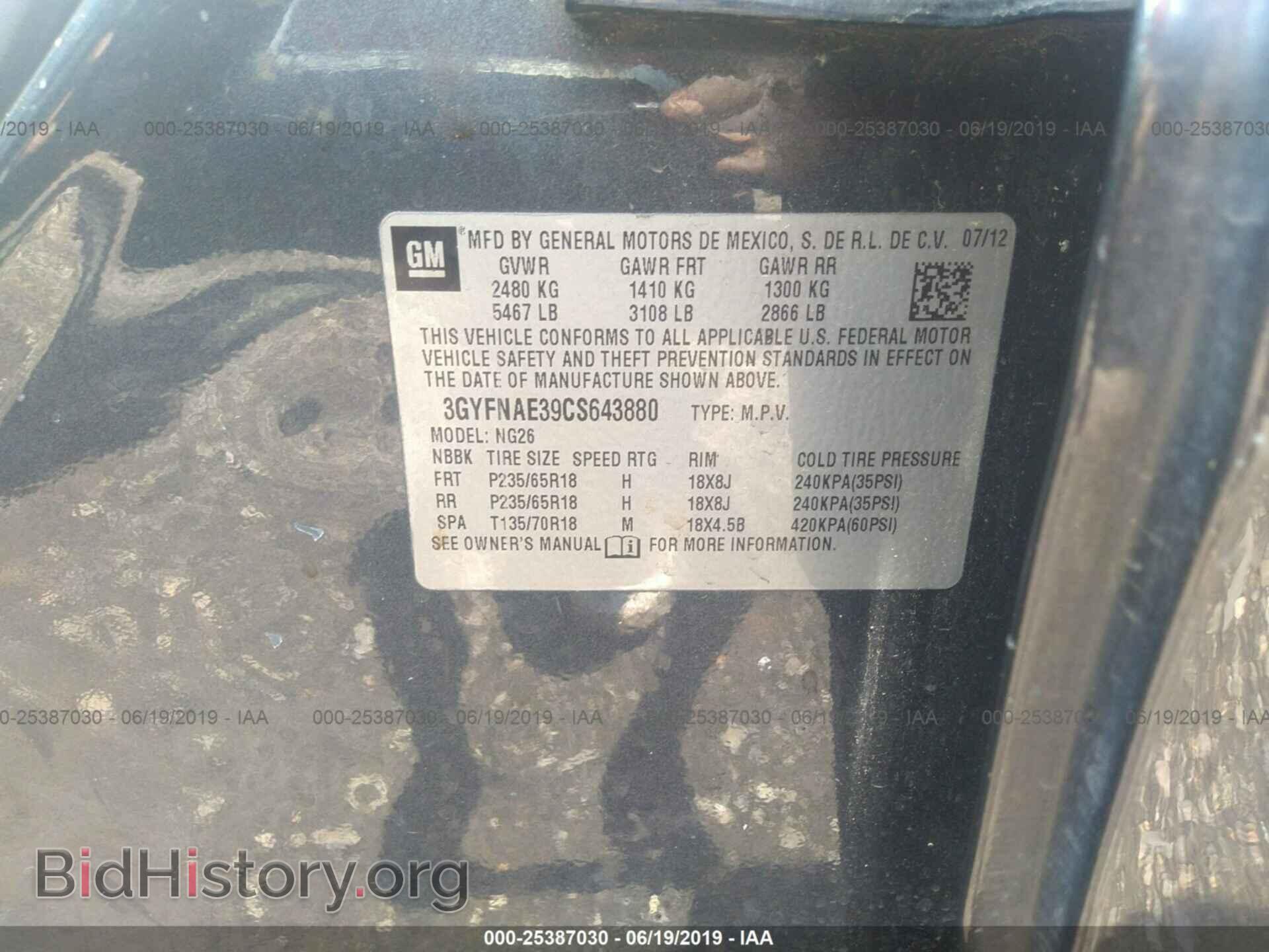 2012 CADILLAC SRX - VIN: 3GYFNAE39CS643880 - Фото 9