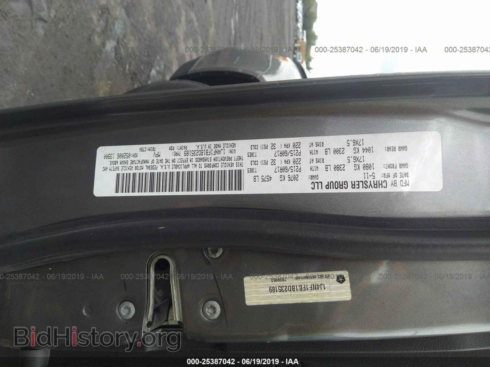 2011 JEEP COMPASS - VIN: 1J4NF1FB1BD235189 - Фото 9