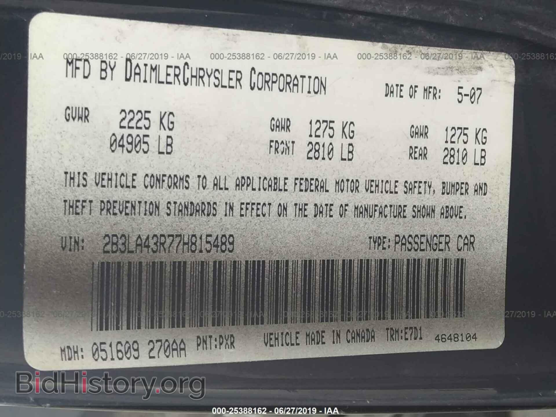 2007 DODGE CHARGER - VIN: 2B3LA43R77H815489 - Фото 9