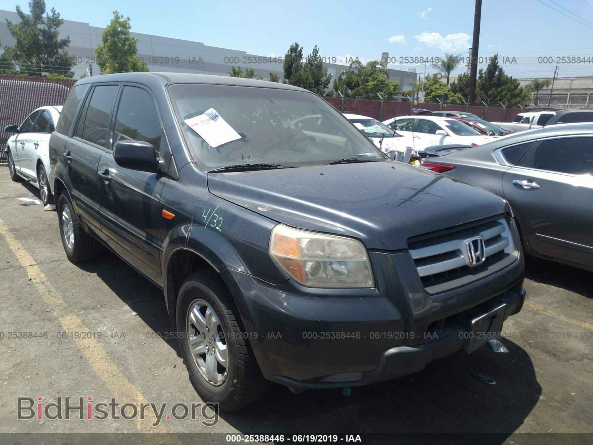 Фотография 5FNYF28166B040328 - HONDA PILOT 2006