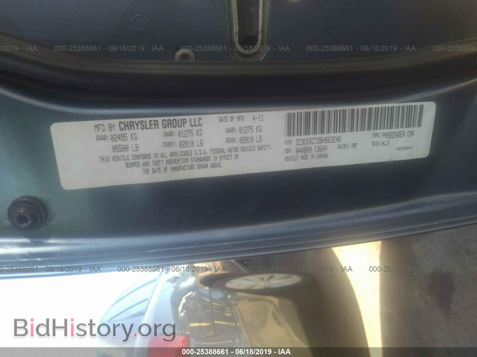 2011 CHRYSLER 300C - VIN: 2C3CK6CT2BH563246 - Фото 9