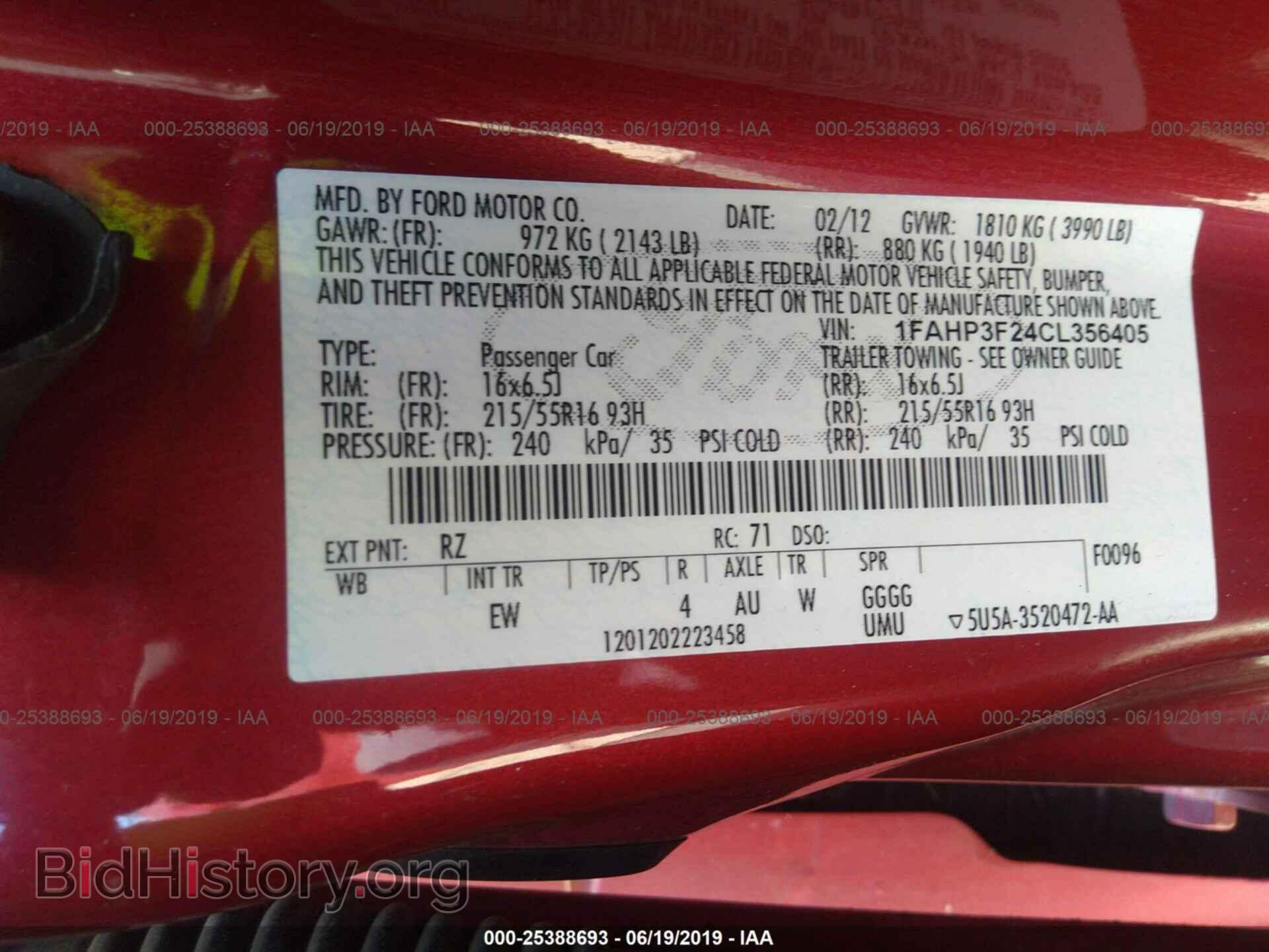2012 FORD FOCUS - VIN: 1FAHP3F24CL356405 - Photo 9