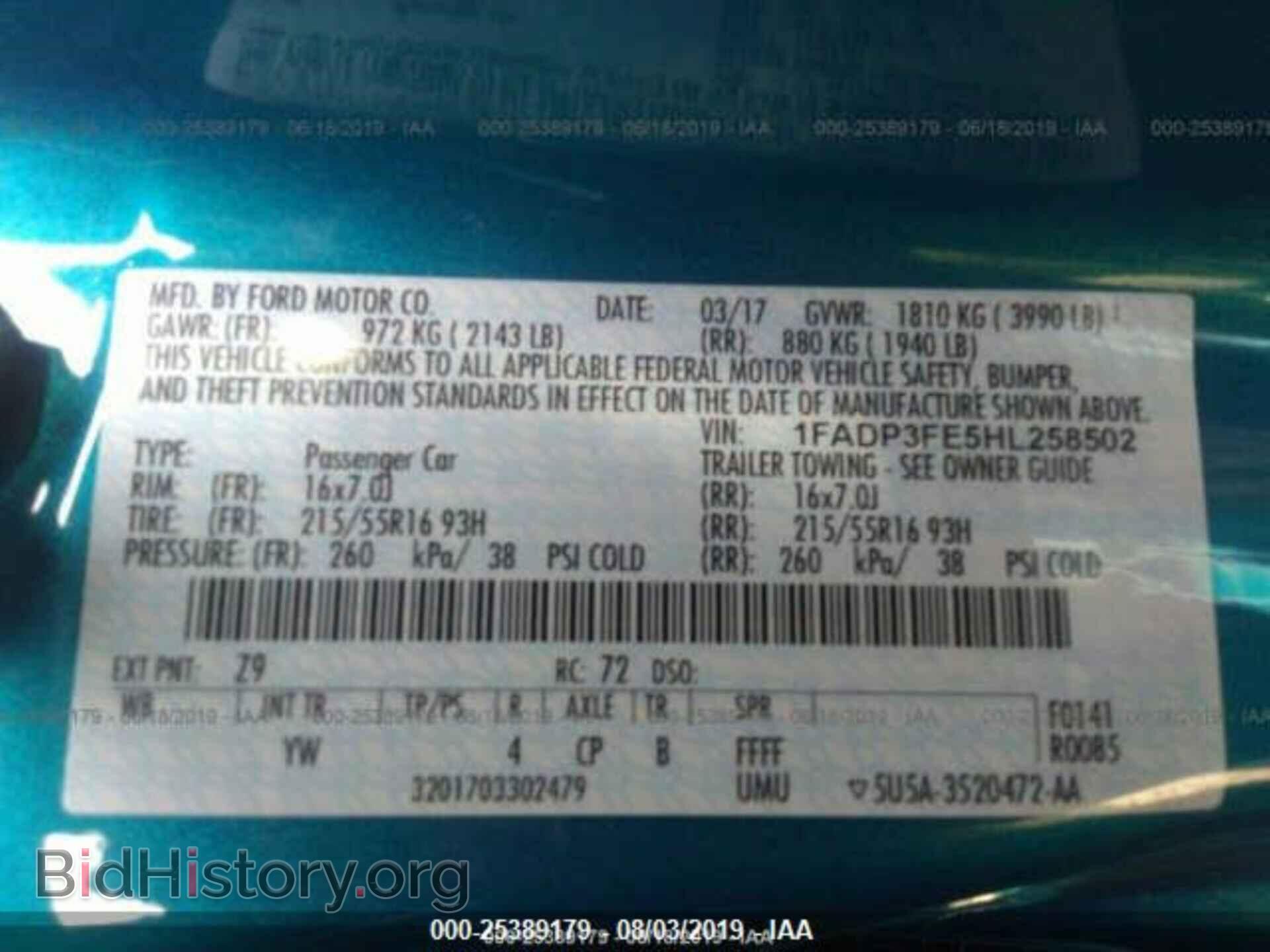 2017 FORD FOCUS - VIN: 1FADP3FE5HL258502 - Photo 9