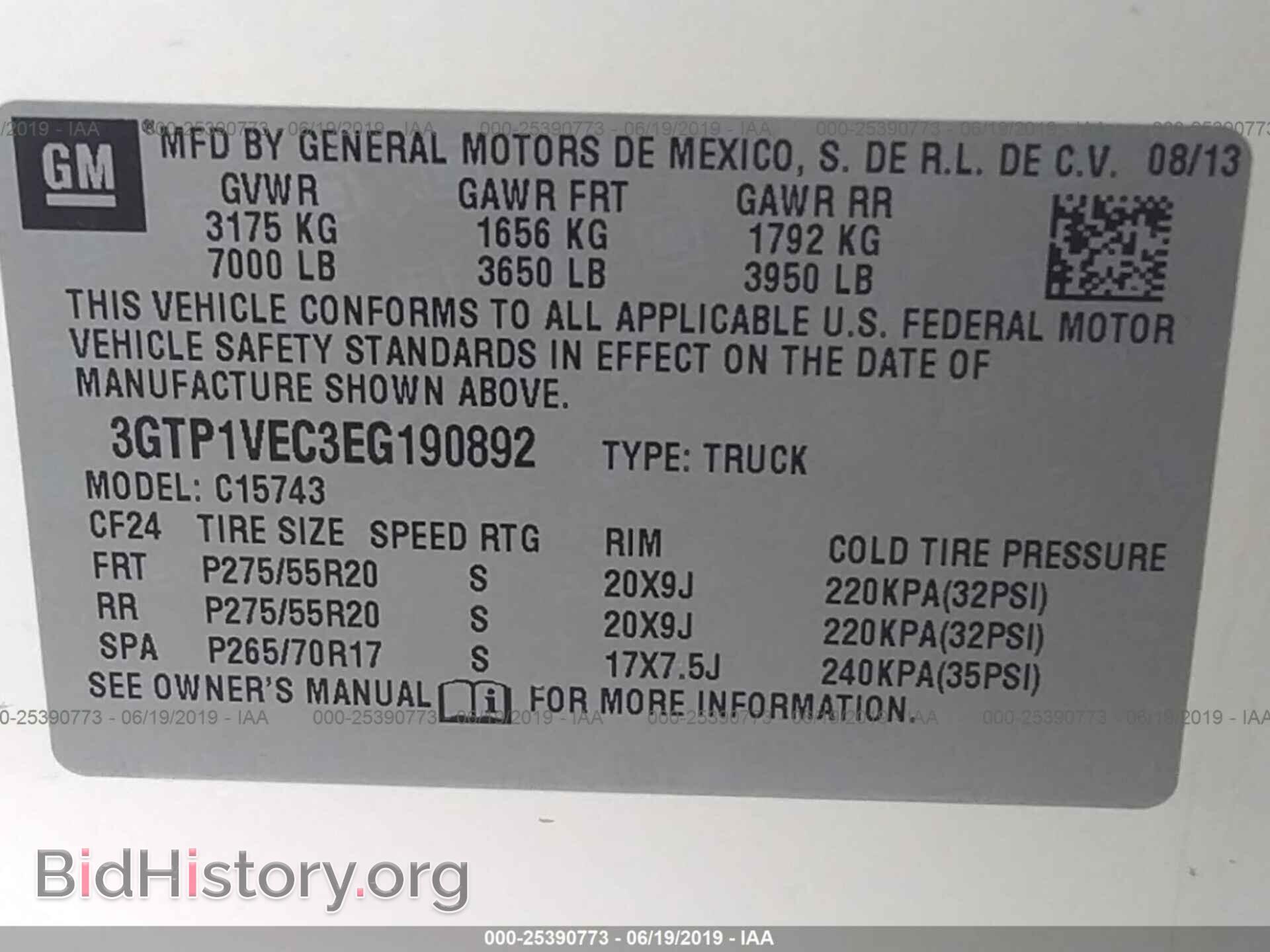 2014 GMC SIERRA - VIN: 3GTP1VEC3EG190892 - Photo 9