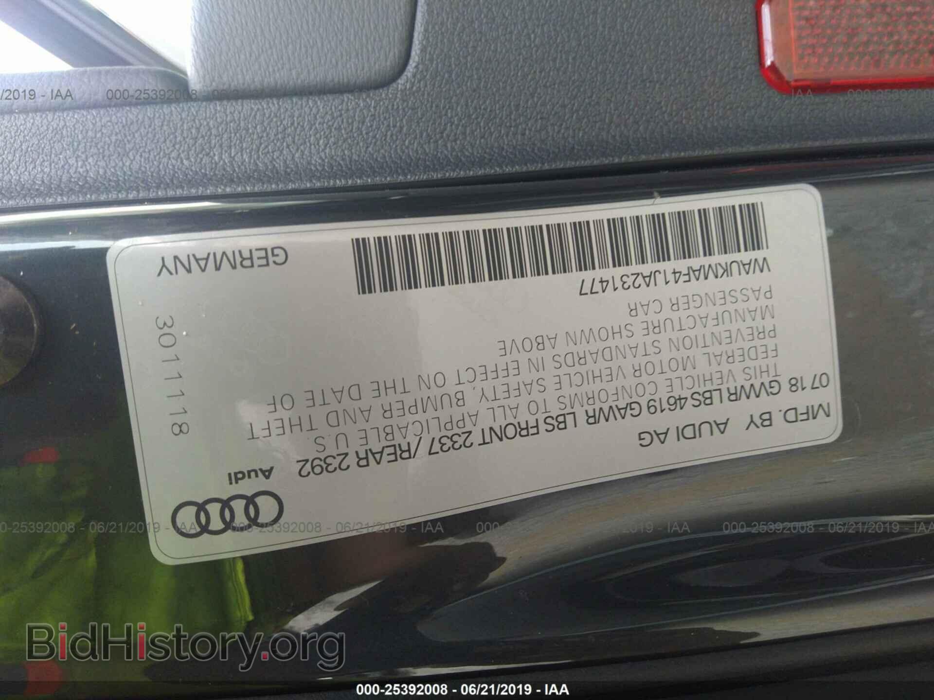 2018 Audi A4 - VIN: WAUKMAF41JA231477 - Фото 9