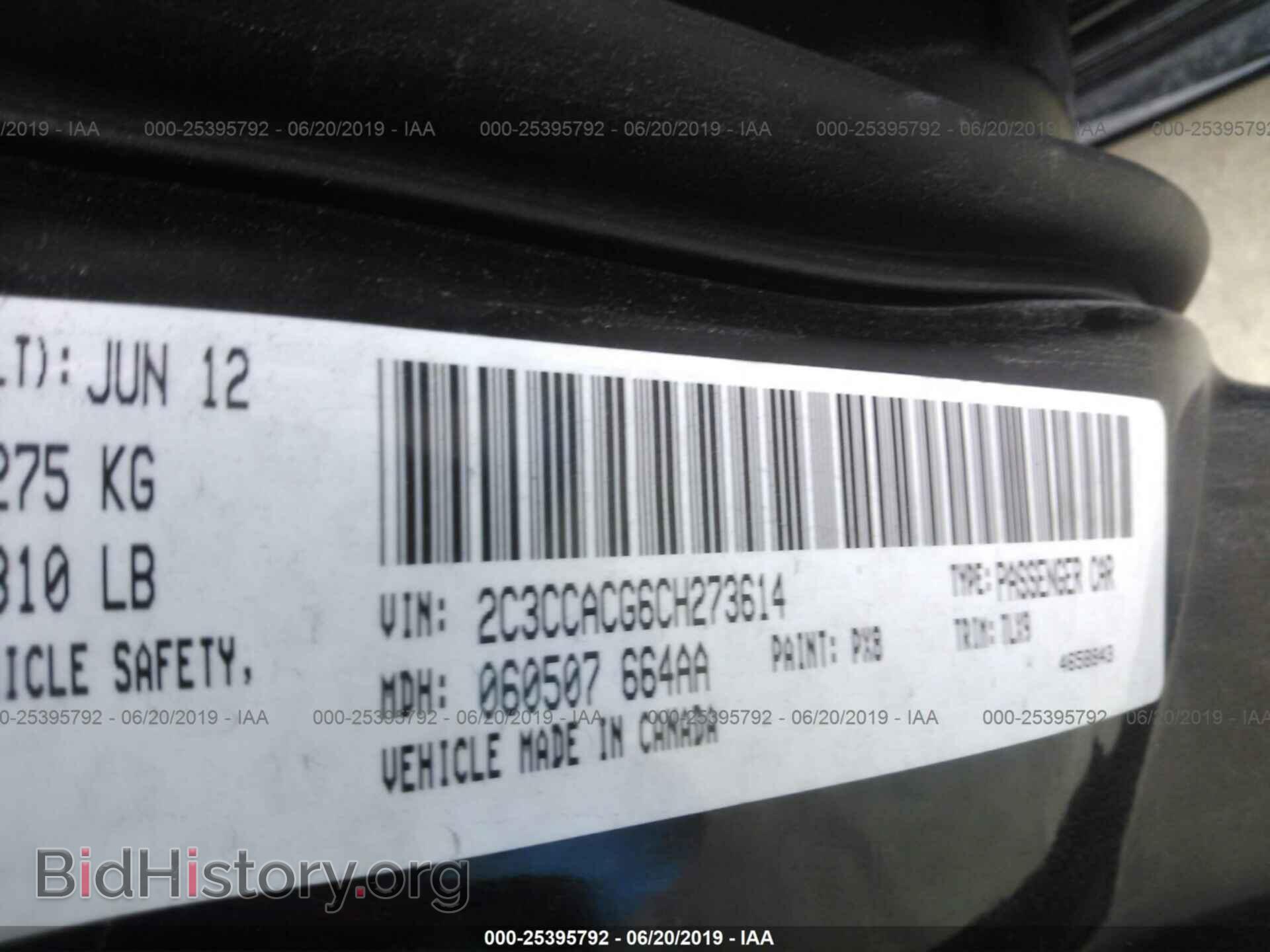 2012 CHRYSLER 300 - VIN: 2C3CCACG6CH273614 - Фото 9
