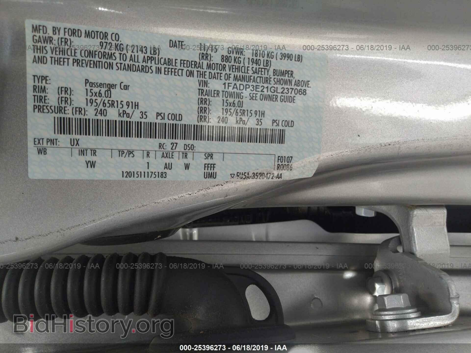 2016 FORD FOCUS - VIN: 1FADP3E21GL237068 - Фото 9