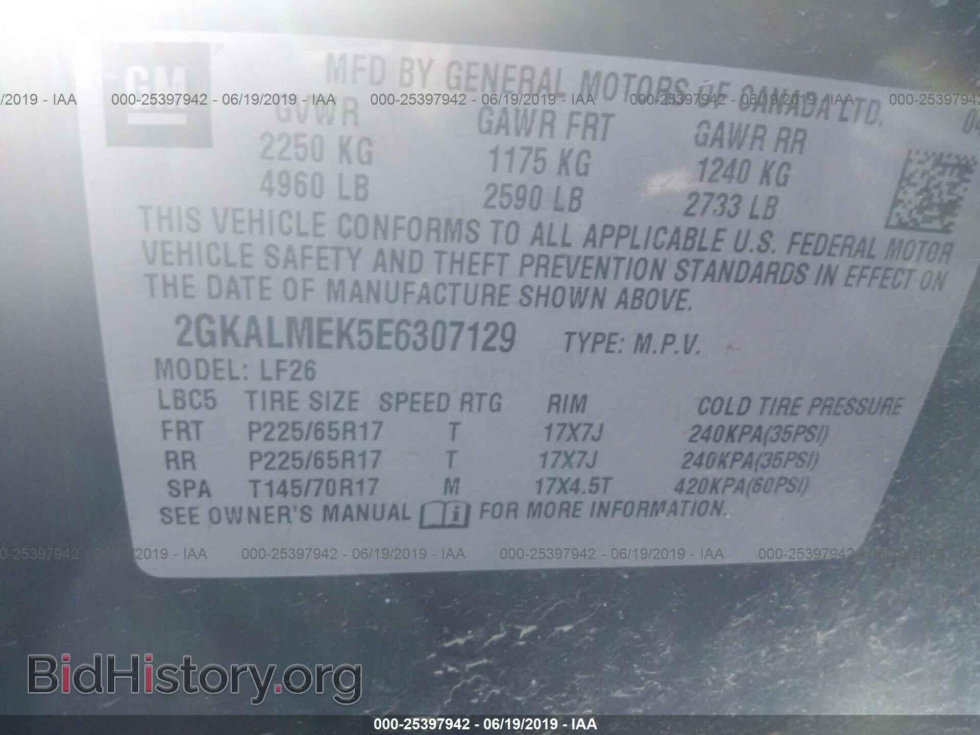 2014 GMC TERRAIN - VIN: 2GKALMEK5E6307129 - Photo 9