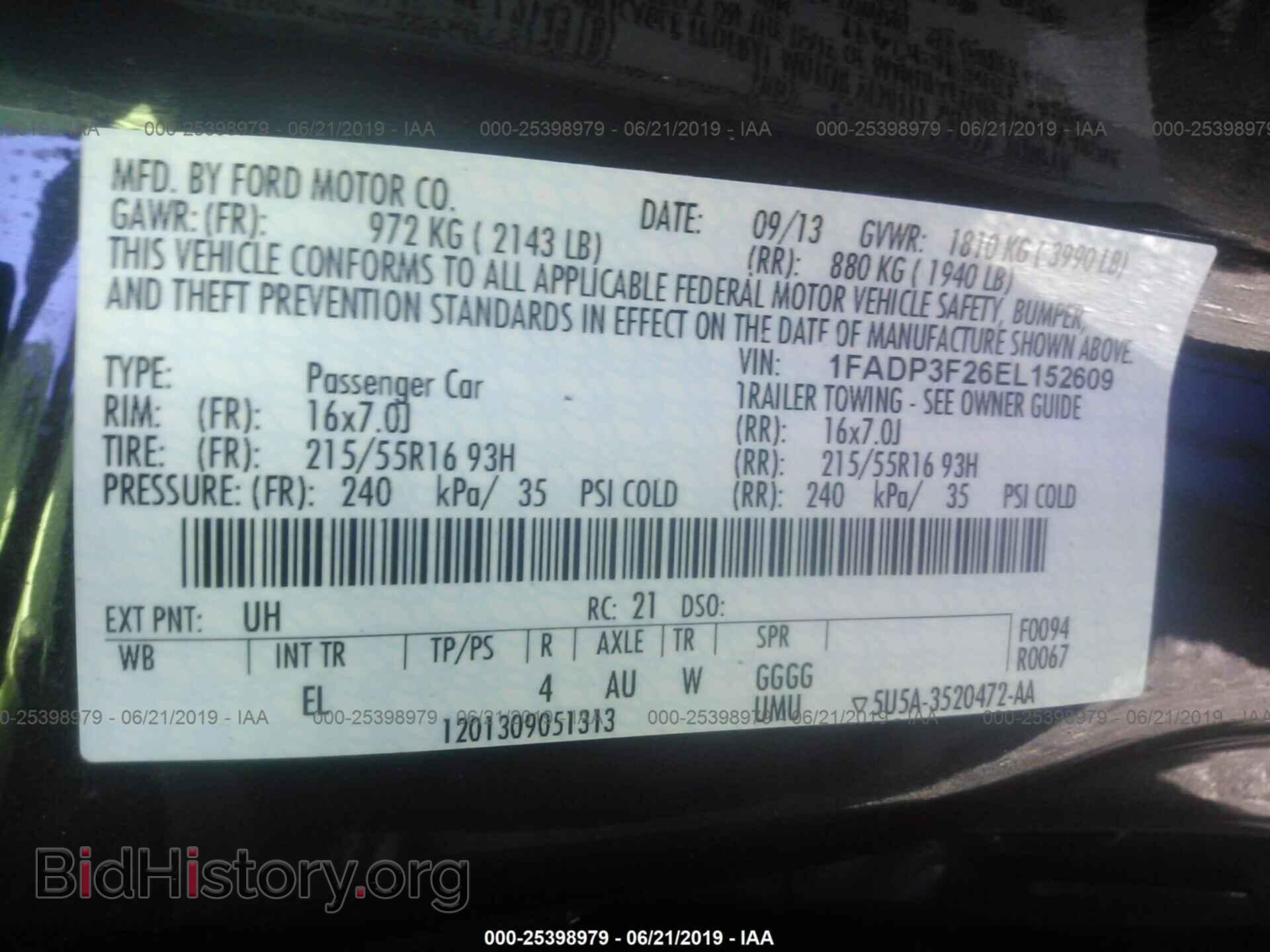 2014 FORD FOCUS - VIN: 1FADP3F26EL152609 - Photo 9